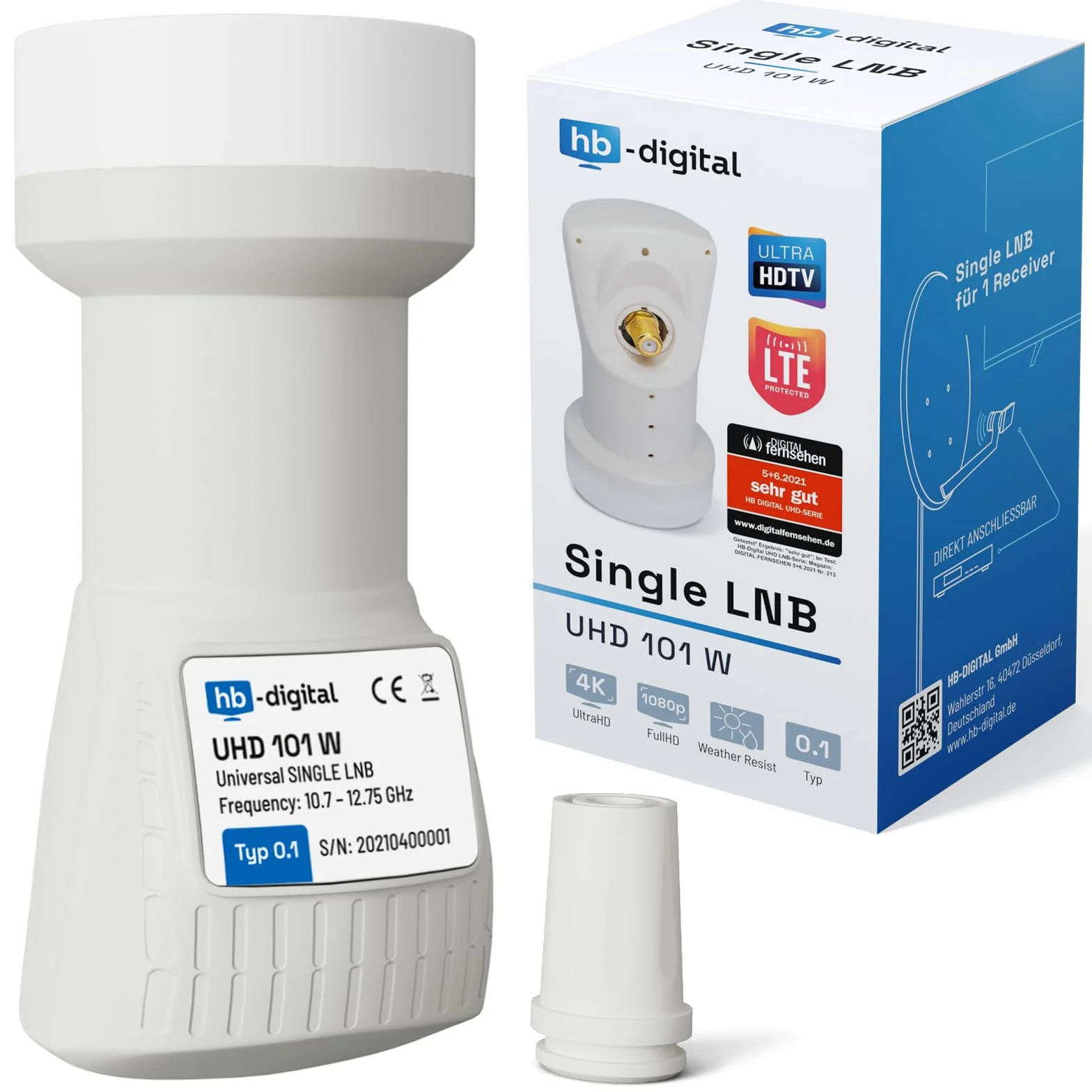 HB numérique par satellite Kit complet: Mini Installation satellite 40 cm BOL + LNB 0,1 dB + 10 m câble + SAT Finder