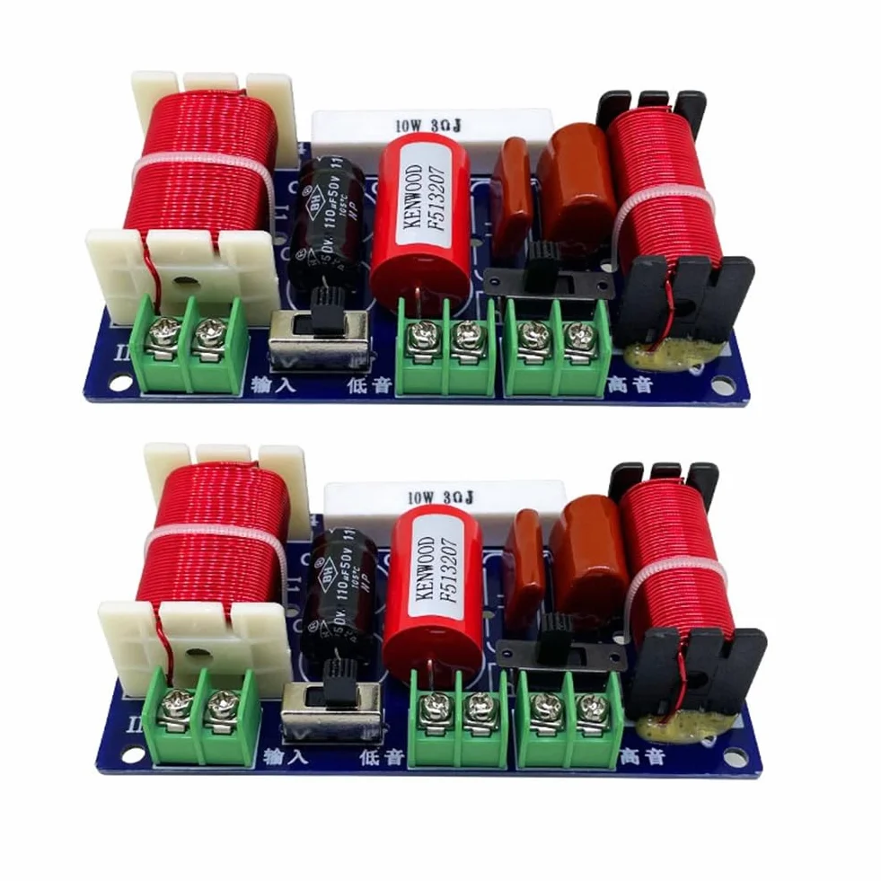 2 Pièces 2 Voies 250 W 2500 Hz-3000 Hz Diviseur de Fréquence DIY Haut-Parleur Filtre Circuit Home Cinéma Basse HiFi Stéréo Audio Crossover Installation Facile