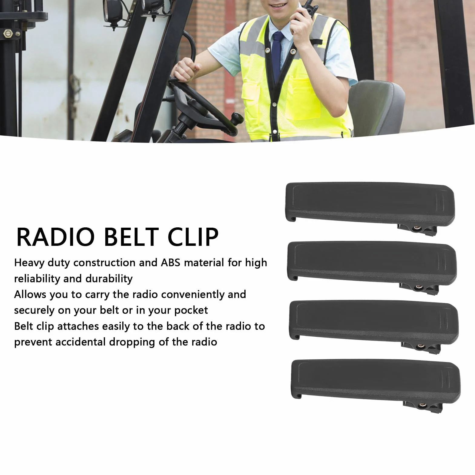 Lot de 6 Clips de Ceinture de Rechange pour Radios IC F1000, IC V10MR, IC F2000D, IC F2000T, IC V88, IC U88, Compatibles avec Batteries BP-279 BP-280
