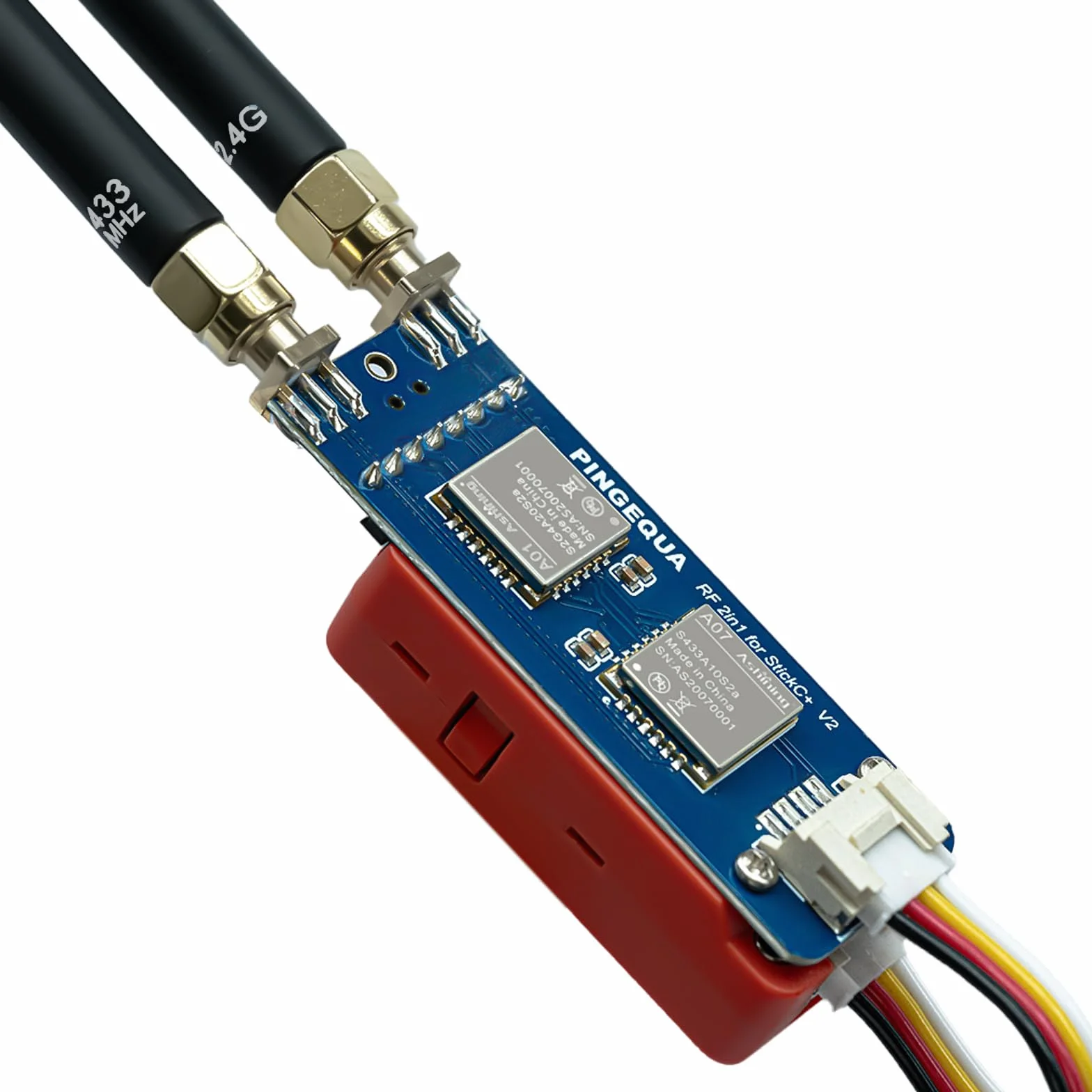 Module RF 2 en 1 pour M5Stack StickC Plus, prend en charge NRF24 2,4 GHz et CC1101 433 MHz, compatible avec M5Stack StickCPlus 1.1&2 avec firmware Bruce (avec étui imprimé en 3D)
