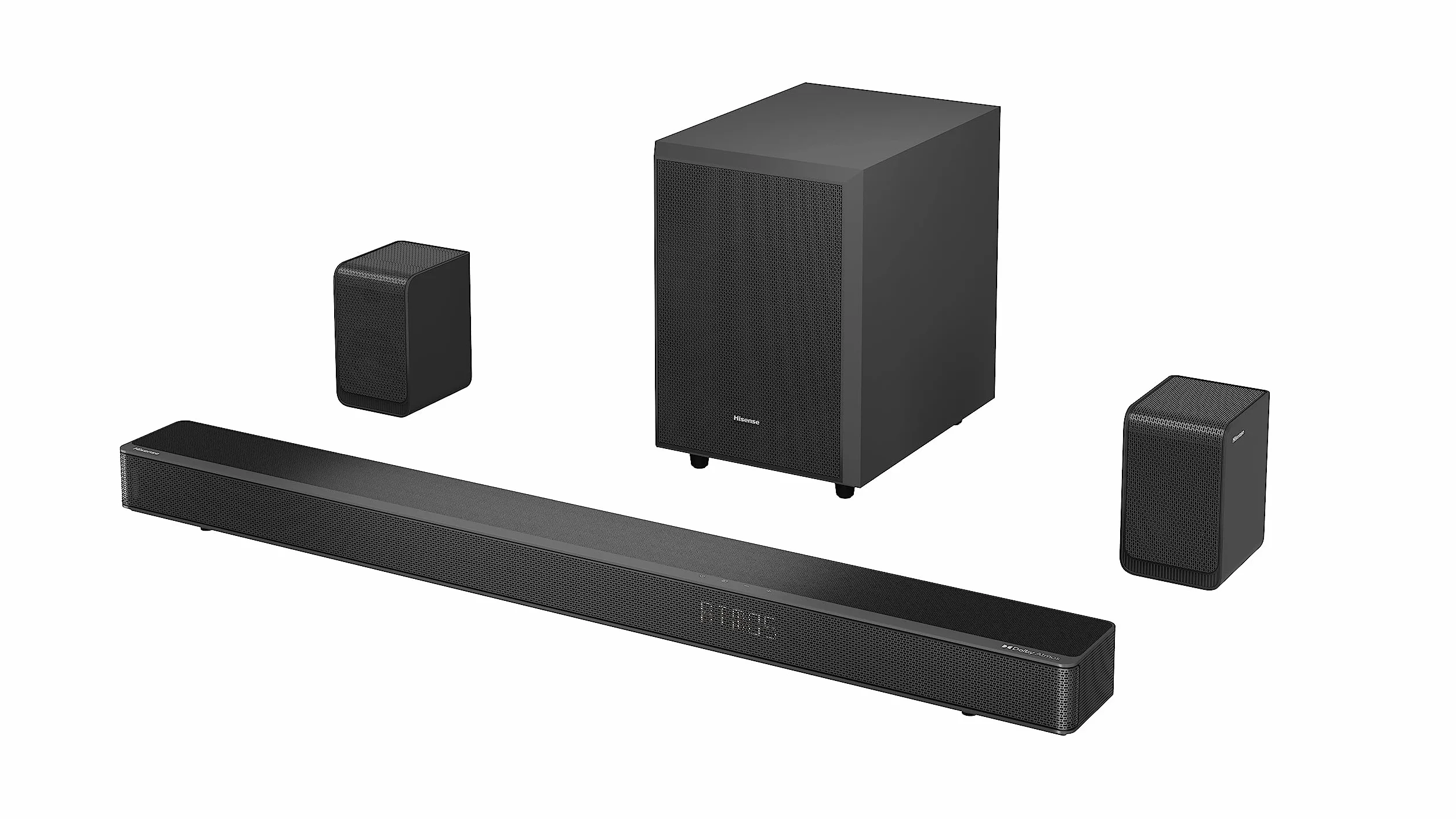 Hisense AX5125H Barre de Son Dolby Atmos 5.1.2 500 W Caisson de Basses sans Fil Haut-parleurs arrière