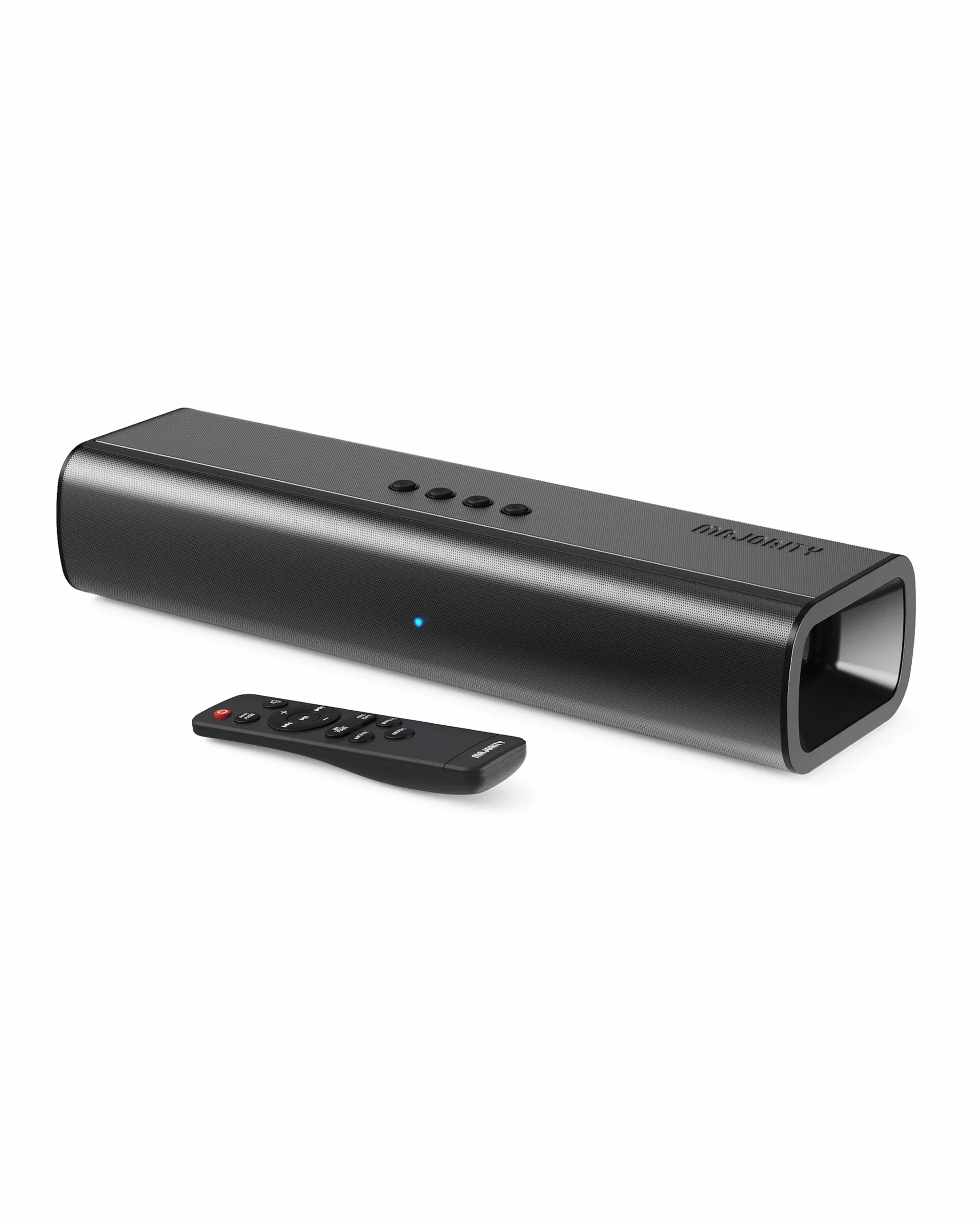 Majority Naga Barre de Son TV Bluetooth 80W 2.0 Enceinte Soundbar HDMI Arc AUX Optique