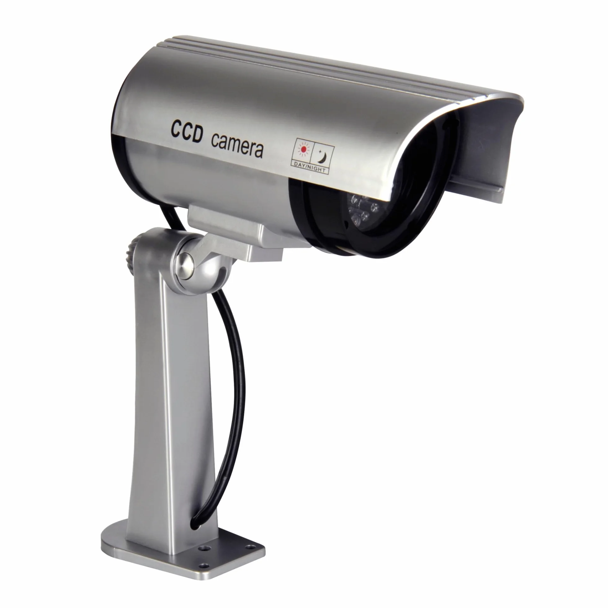 UNITEC Caméra factice Simulation Véritable Caméra de Surveillance avec LED Clignotante Réglable Horizontal et Verticale Schtzart IP 44 Piles Inclus Vis et Chevilles de Montage
