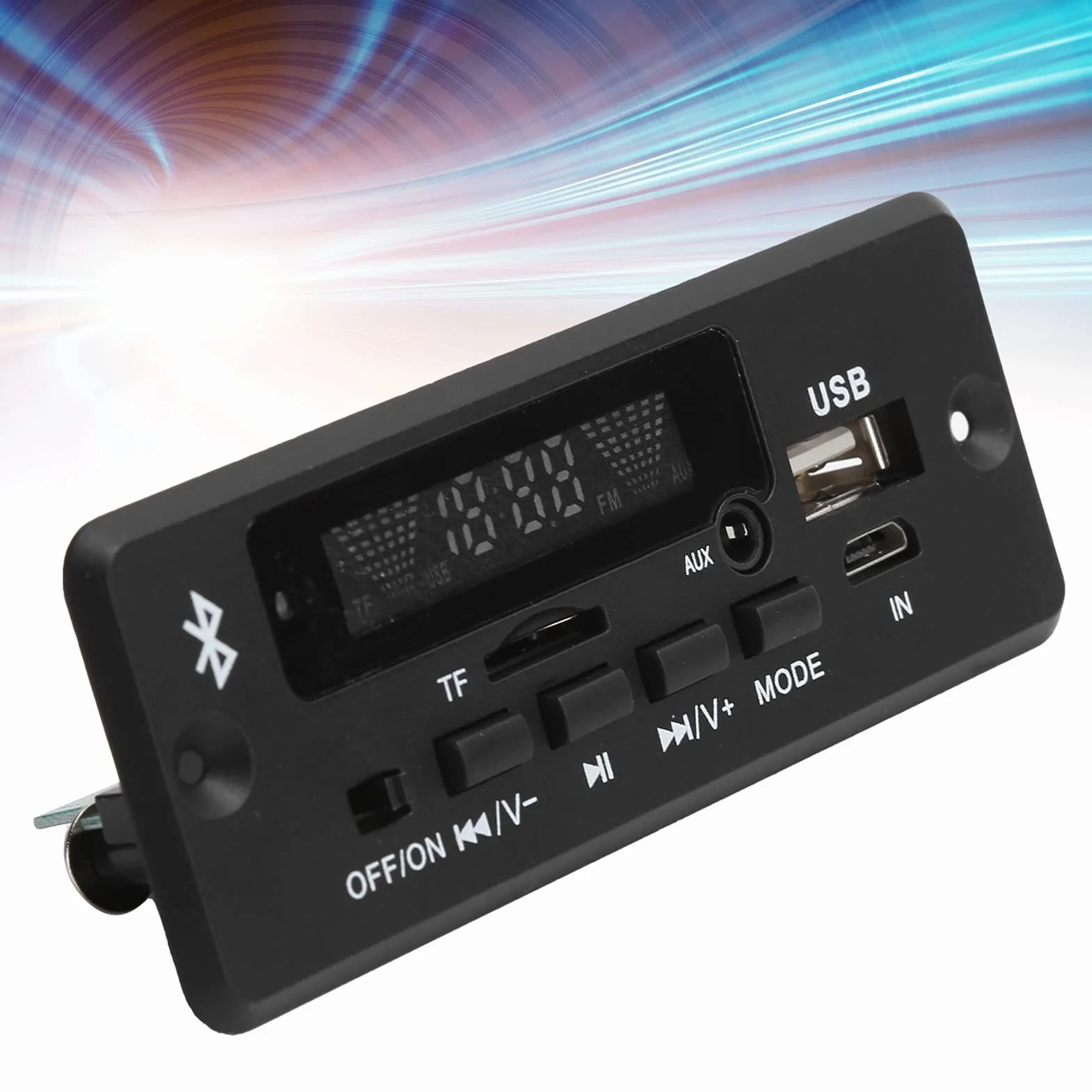 Carte Décodeur MP3 5.0 Contrôle Application Appel Mains Libres USB/SD Automobile Entrée AUX Radio FM Alimentation 3,5AUX
