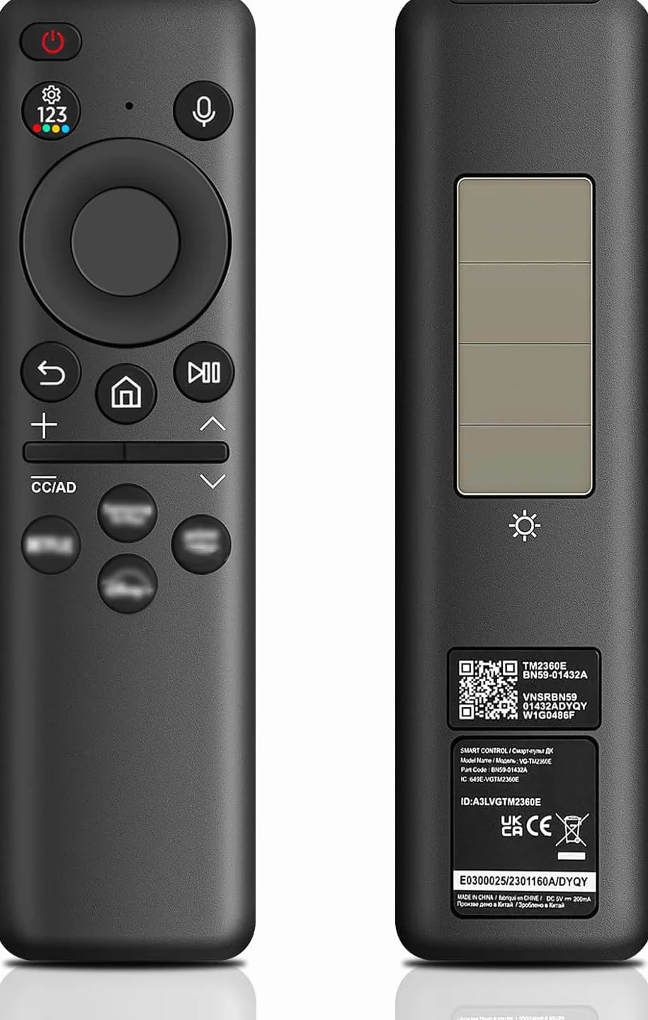 BN59-01432A Télécommande de Remplacement pour Samsung,Télécommande vocale Universelle Solaire pour Samsung Smart TVs,Samsung Smart 4K HD TV avec 4 Touches de Raccourci