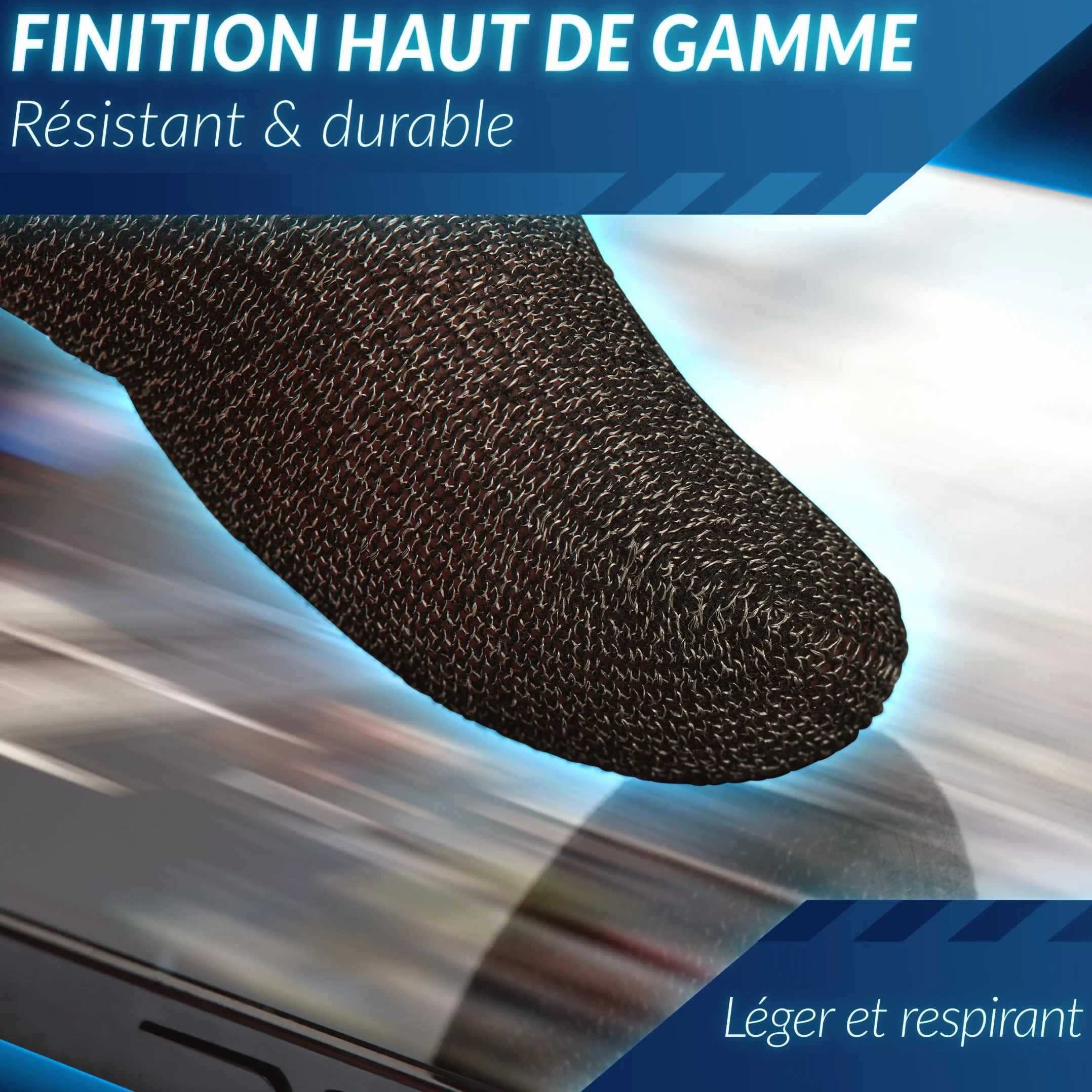 Gaming Finger Sleeve 10 pièces - Compatibles avec Tous Les Jeux Mobiles - Gaming Finger Sleeves - Gant de Doigt Gaming - Protège Doigt - Accessoires Gaming Accessoire Téléphone Gamer