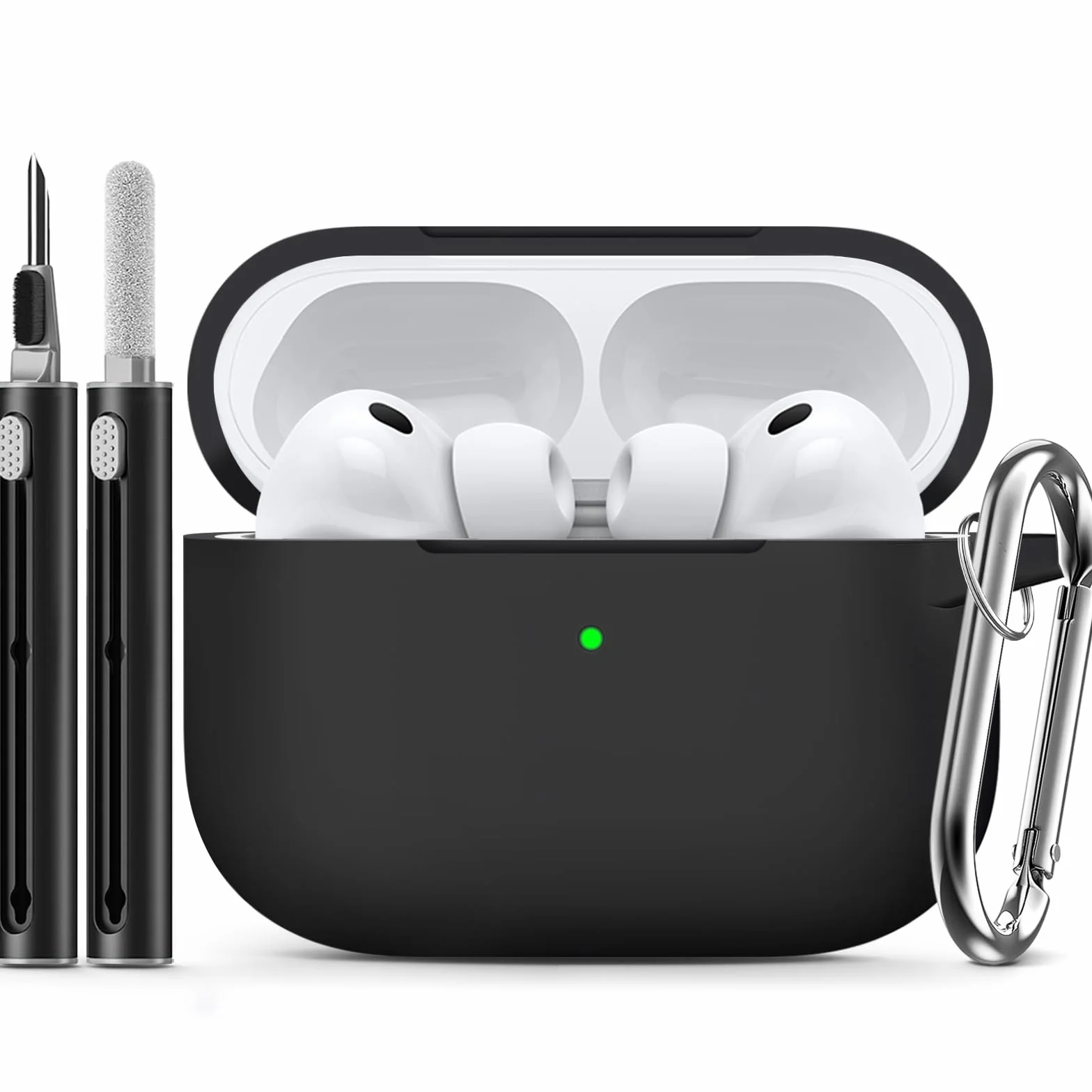 Inesore Compatible with AirPods Pro 3 Case (2025) Silicone Protective Cover for Apple Air Pod Pro 3rd Charging Case Black