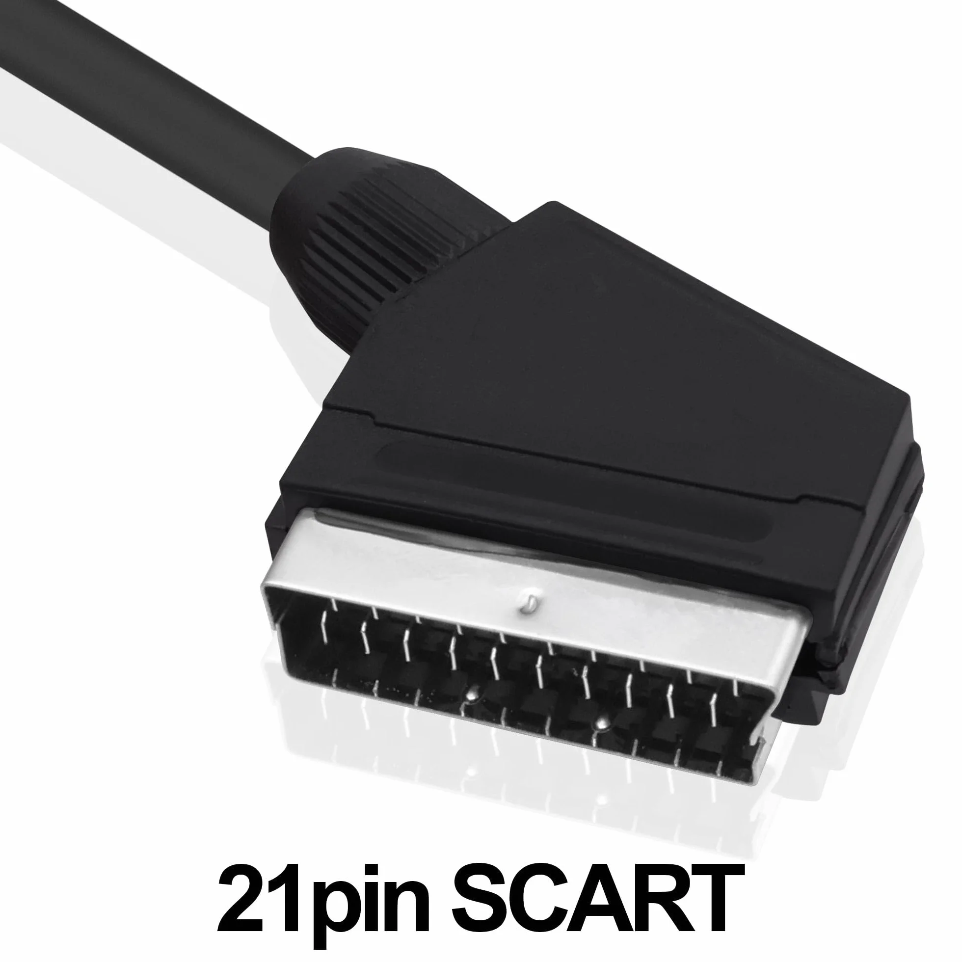 Câble conducteur DIN vers péritel 8 broches - Pour console de jeu - 21 broches - Fiche péritel RVB vers DIN 8 broches - Câble AV - Adaptateur audio vidéo - Pour console de jeu, TV, PC