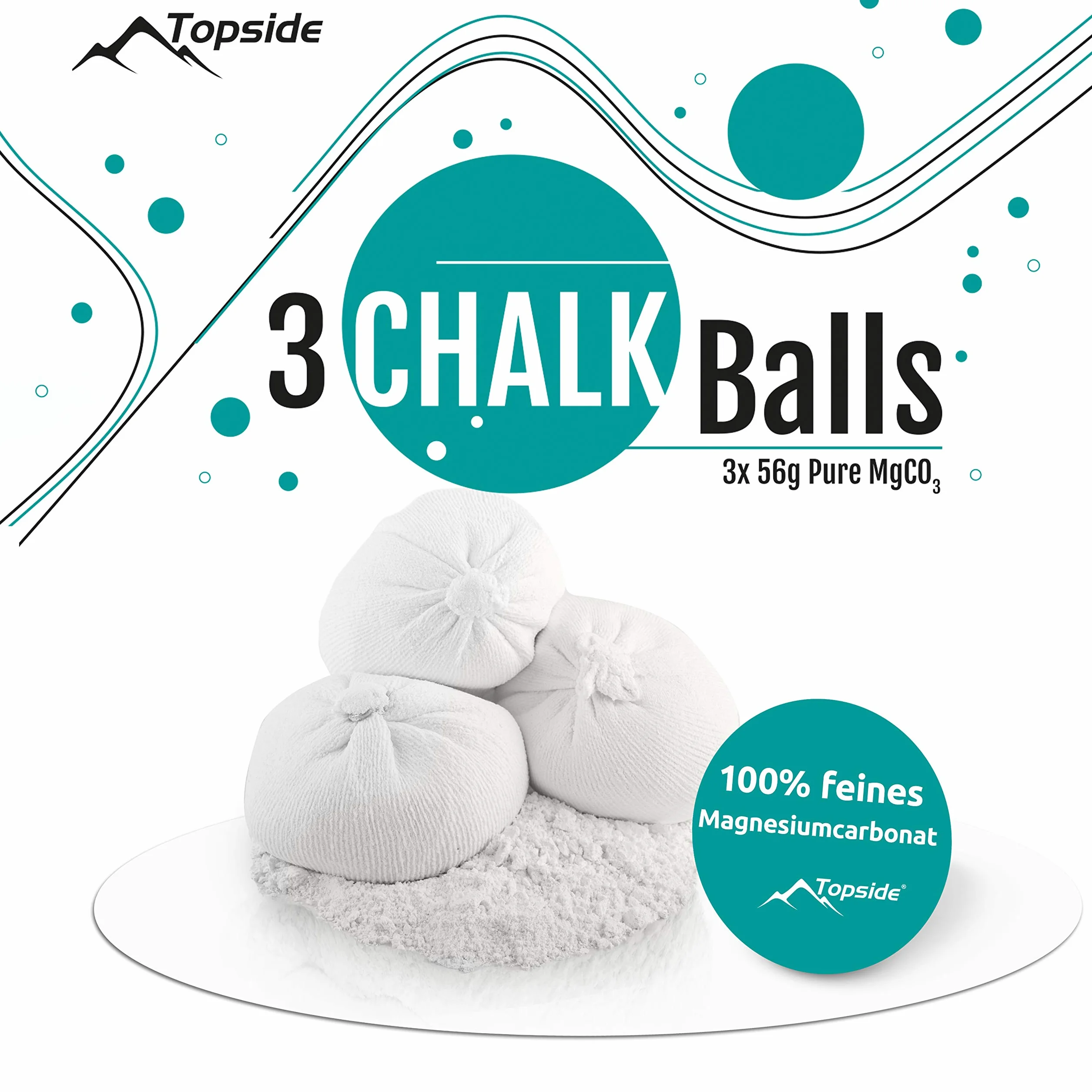 TOPSIDE Boule de Magnésie Chalk Ball pour Escalade Crossfit Gymnastique