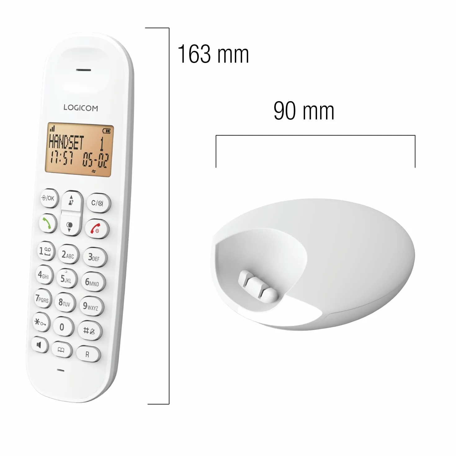 Téléphone sans Fil Logicom Iloa 150 Blanc