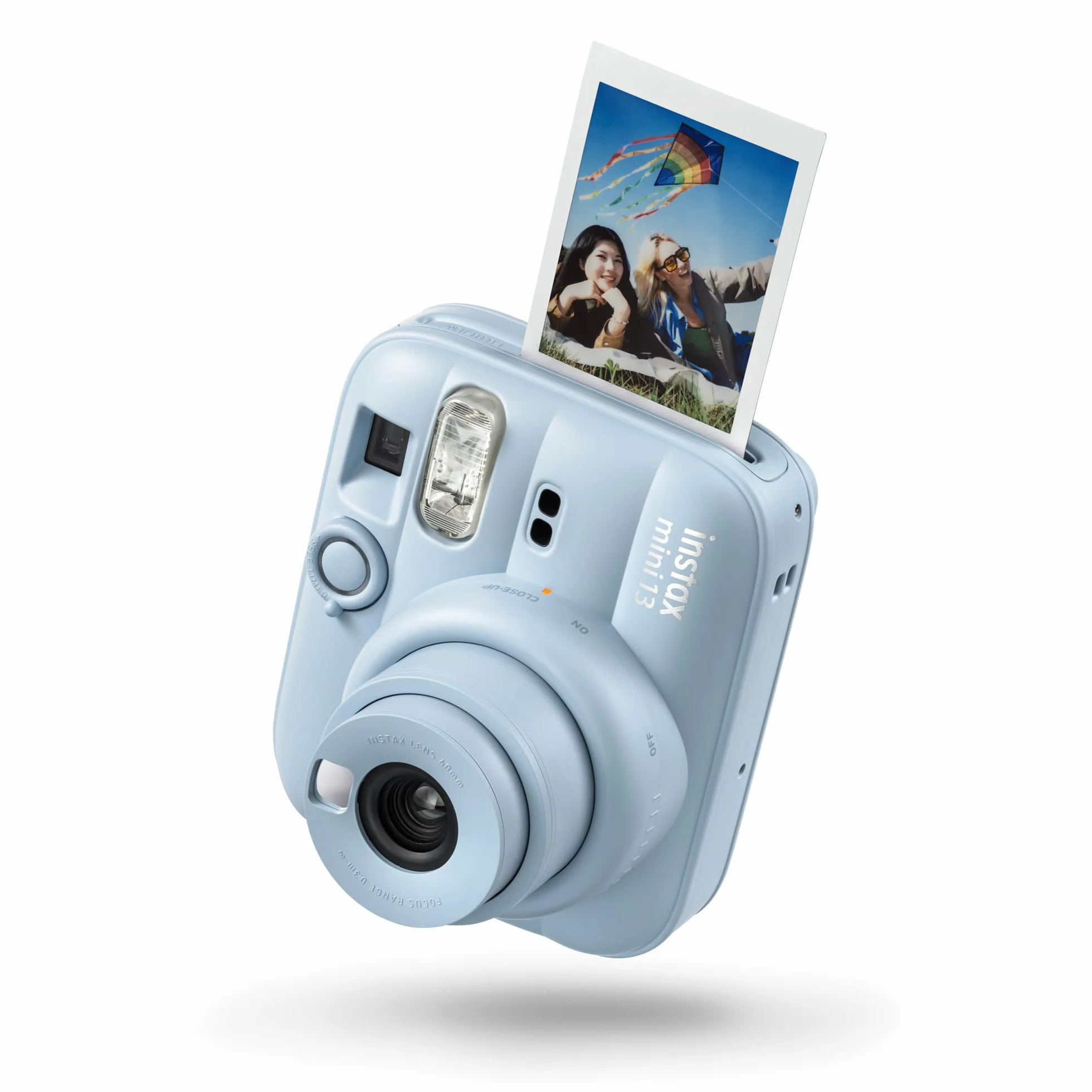 Appareil Photo instantané instax Mini 13 avec Flash Automatique intégré, Miroir pour Selfies intégré, Mode Gros Plan et retardateur, Bleu Glacé