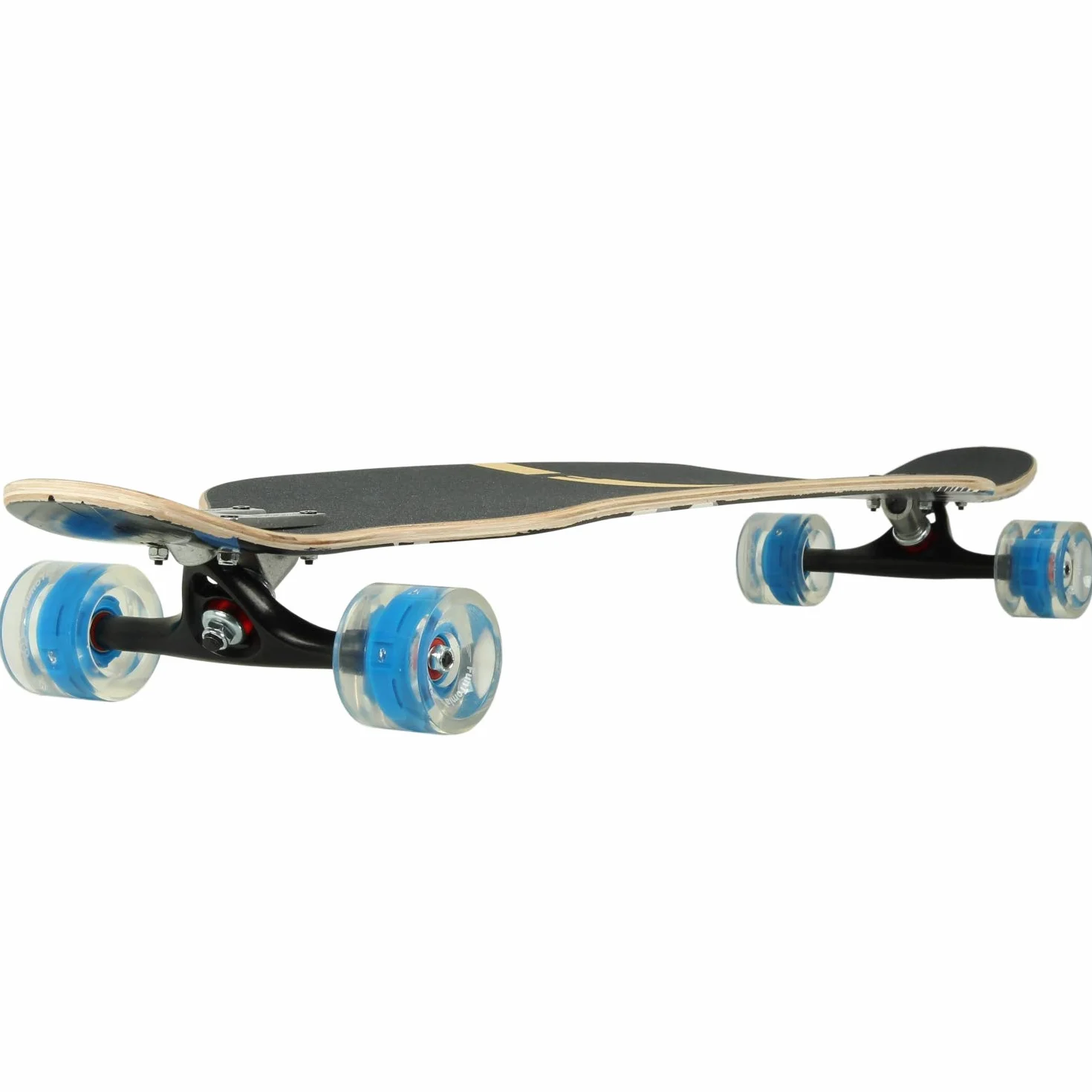 FunTomia Longboard Skateboard Drop Through Cruiser Planche complète roulements Mach1 High Speed T-Tool roues LED