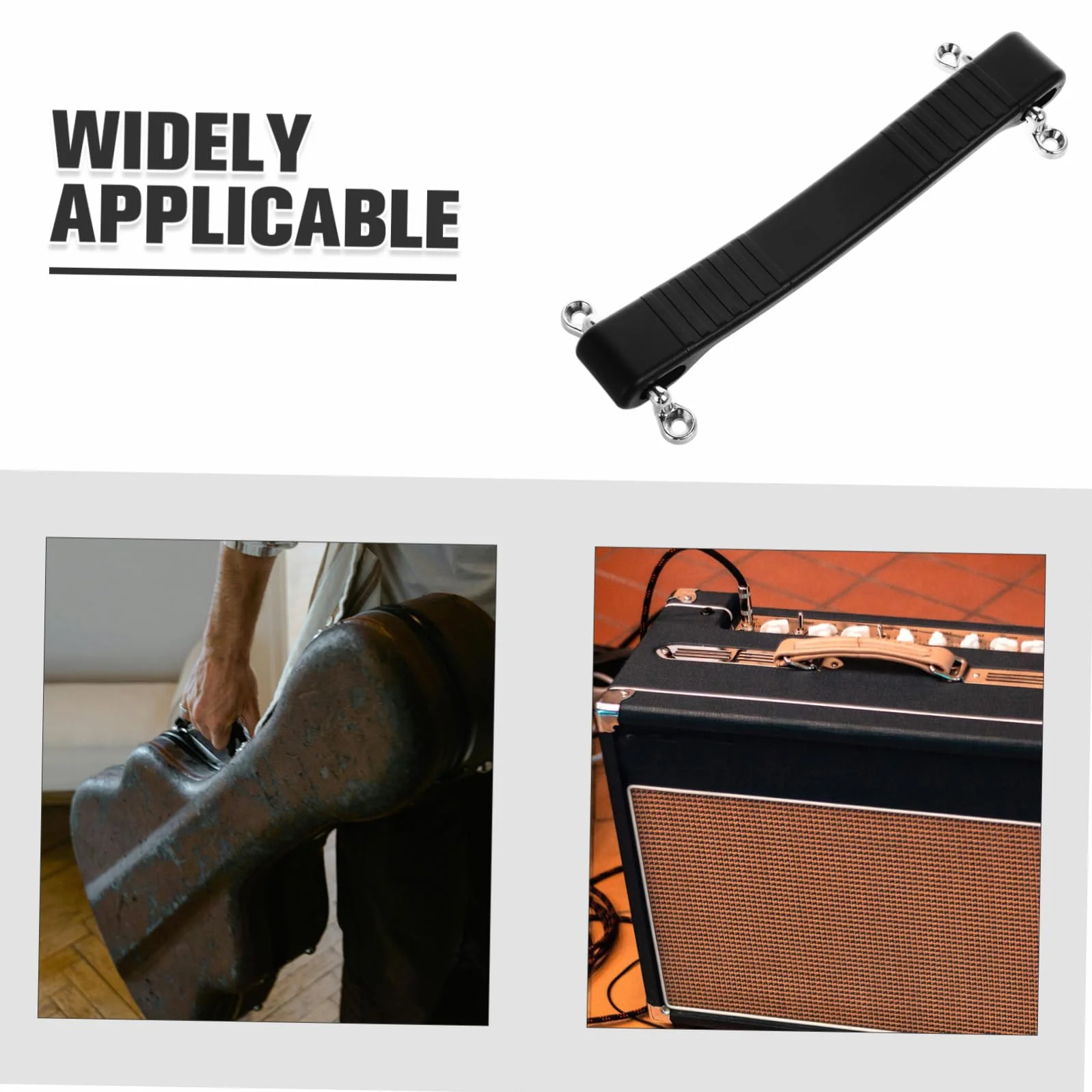 Angoily Poignée De Sangle D’amplificateur en Caoutchouc pour Haut-Parleur, Accessoire Léger Et Robuste, Usage Extérieur, Compatible Guitare Et Enceinte, Couleur Noire, Taille Moyenne