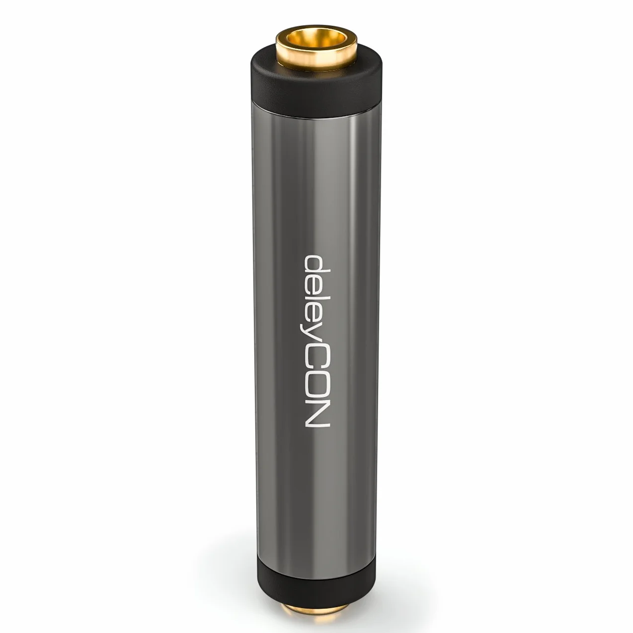 deleyCON Adaptateur Jack Audio Stéréo - Jack 3,5mm Femelle to Femelle - Noir