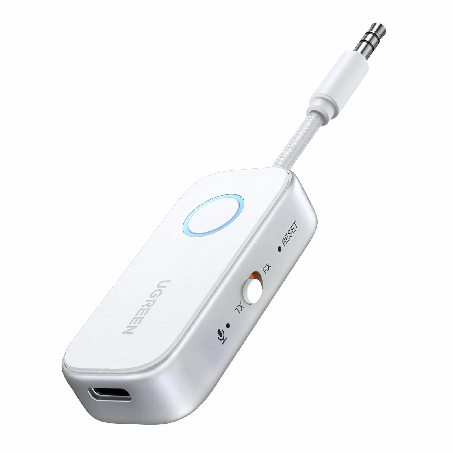 UGREEN Émetteur Jack Bluetooth 6.0 pour TV Transmetteur Récepteur 2 en 1 pour Voiture Prise Aux 3.5 mm Adaptateur Audio pour Casque Écouteur Avion Enceinte Haut-Parleur