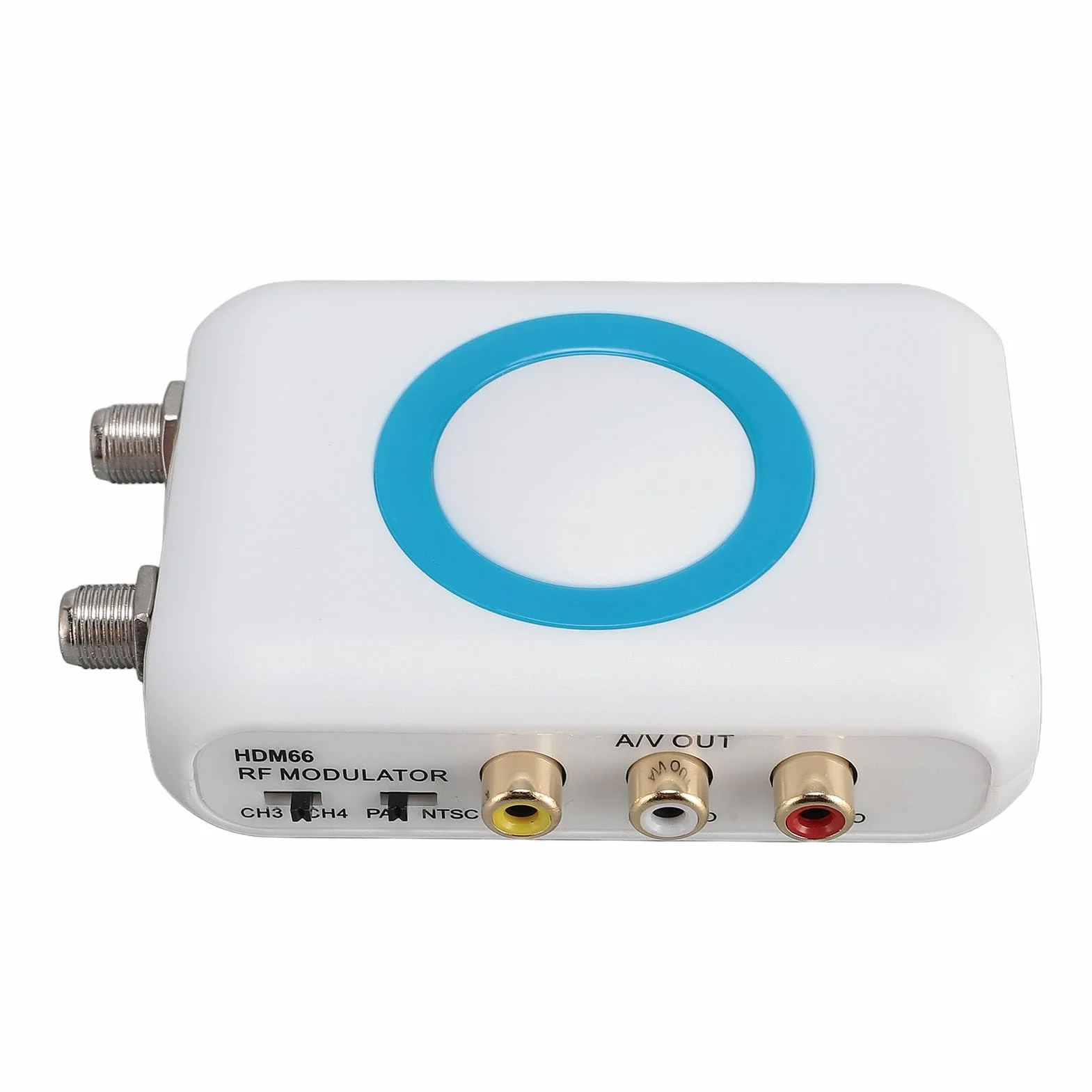 Goshyda Modulateur RF, HDMI vers Coaxial RF/R CA Convertisseur VHF Modulateur Adaptateur W/Femelle F Type/Antenne Entrée/Sortie pour DVR Boîte de Câble D'ordinateur Portable HD Vidéo