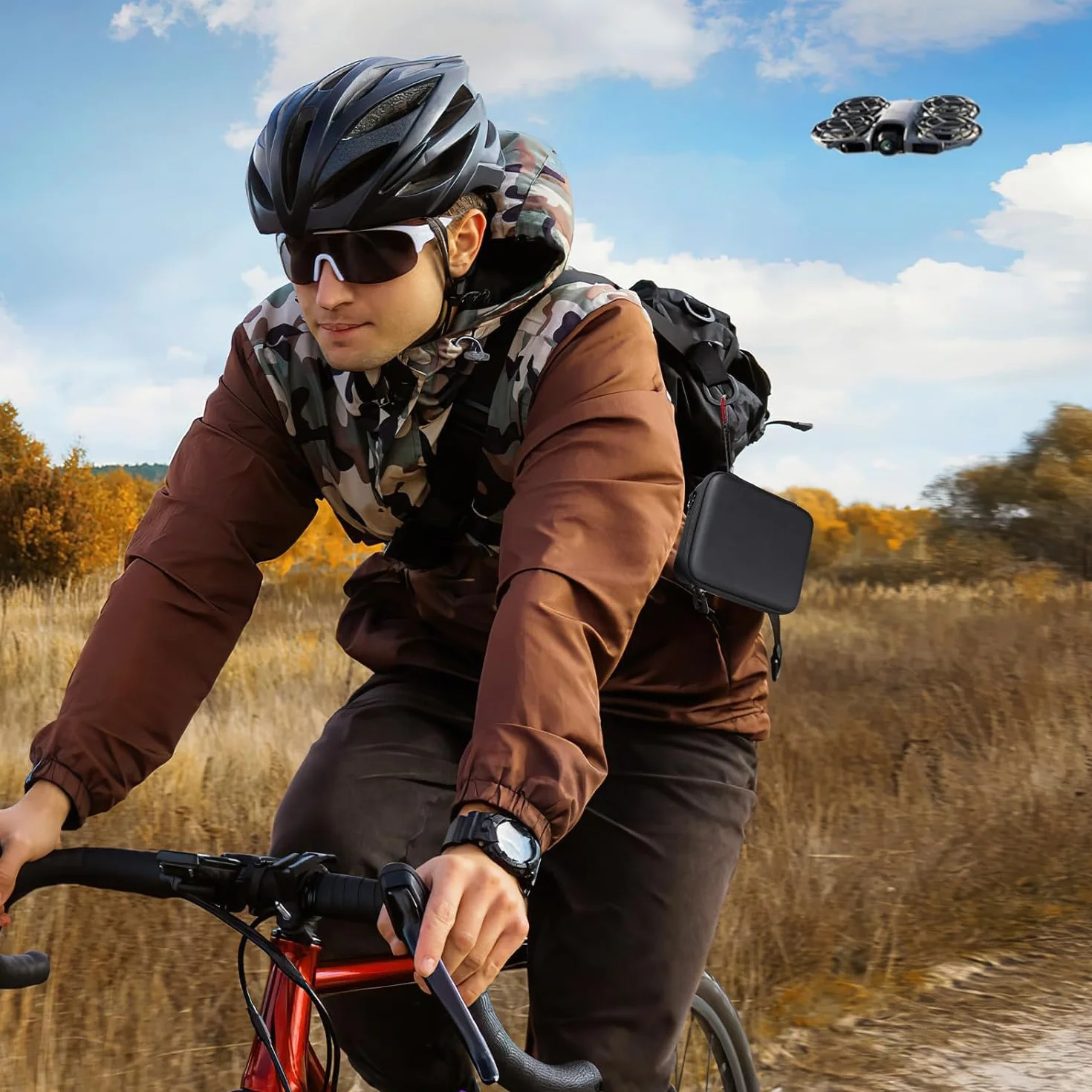 FPVtosky Neo 2 Étui de Voyage, Sac de Voyage en PU Portable pour Accessoires de Drone DJI Neo 2 [Seulement Le Sac]