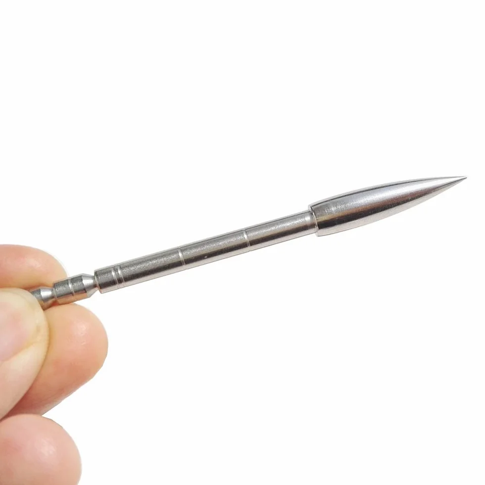 Pointe de flèche Tir à l'arc Broadhead Acier Inoxydable 12pcs ID 4.2mm