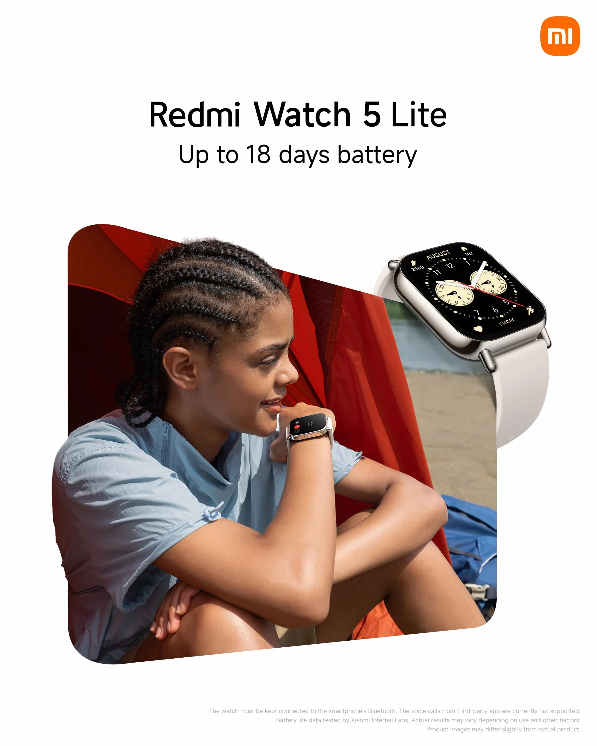 XIAOMI Redmi Watch 5 Lite Montre Connectée Écran Amoled 50mm GPS Intégré 18 Jours Autonomie Appels Bluetooth Étanche 5ATM Suivi Santé Noir