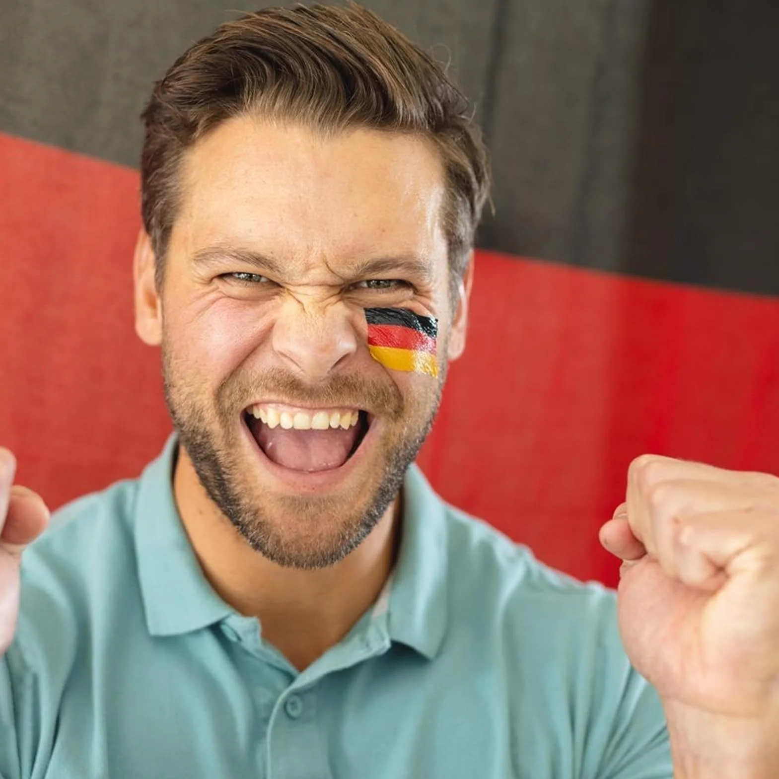 Crayon De Maquillage Stick Tricolore Bleu Blanc Rouge Pour Les Fêtes Football Championnat Europe 2025