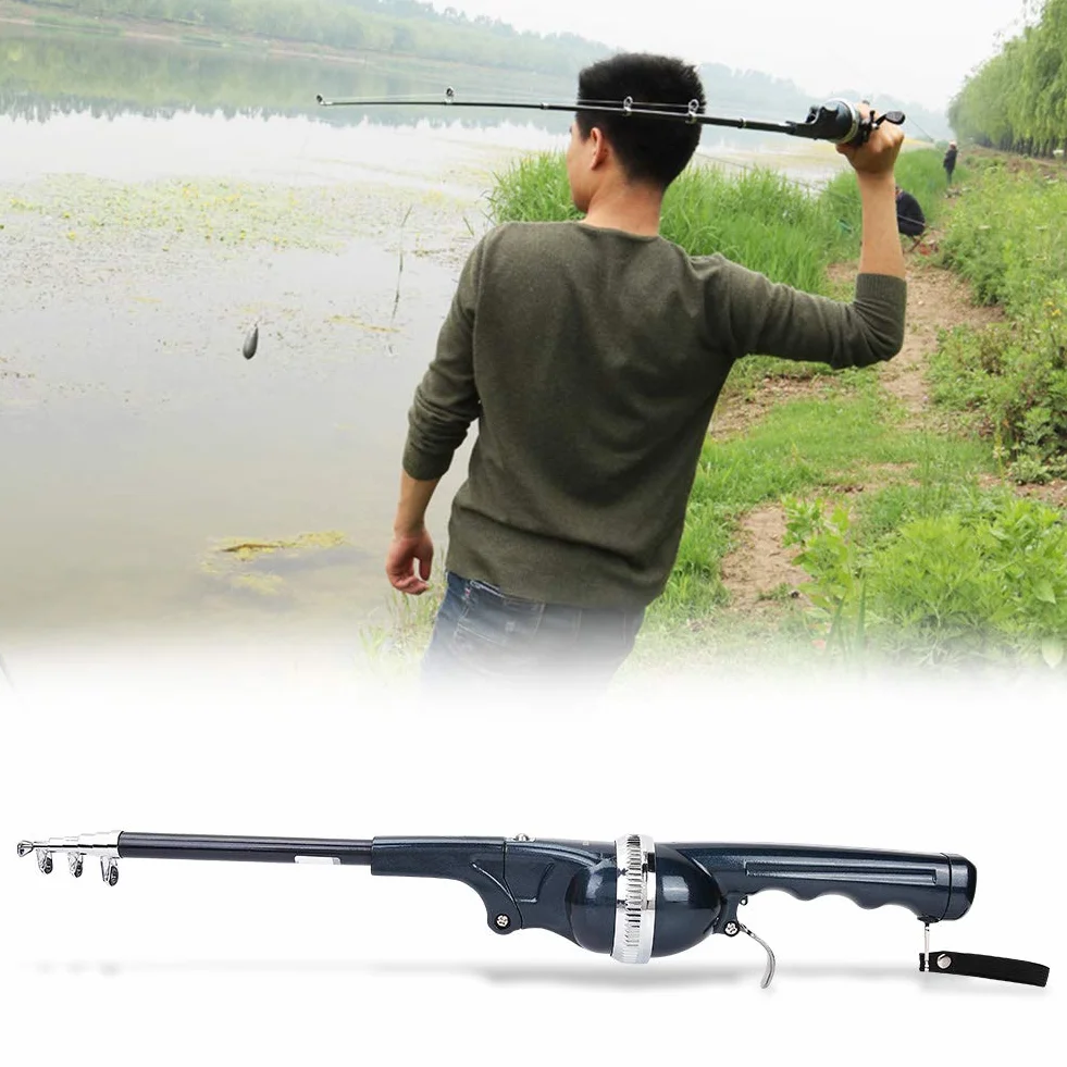 Canne à Pêche Télescopique Pliable pour Adultes avec Poignée en Liège et Sac de Transport