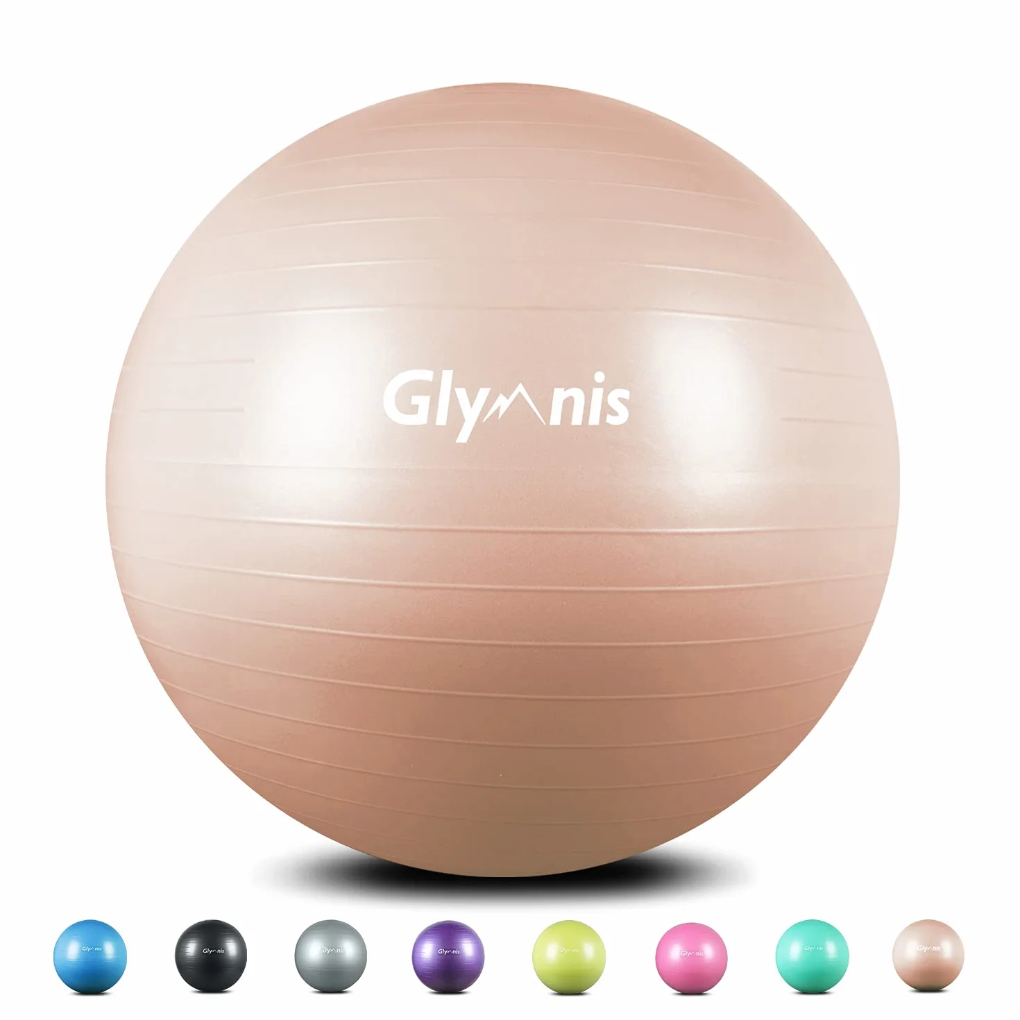 Ballon de Fitness Glymnis 55cm 65cm 75cm Balle d’Exercice Antidérapant 300 kg