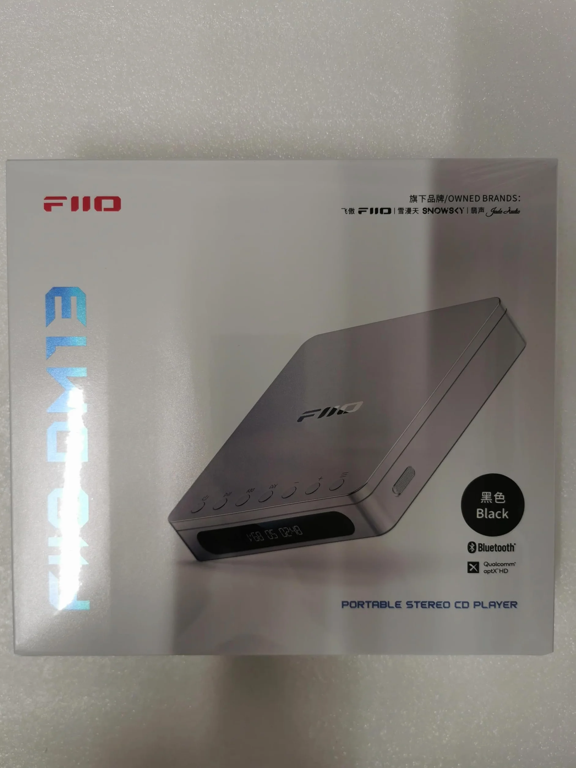 FiiO DM13 Lecteur CD stéréo Portable Multifonction avec Batterie Longue durée, Prend en Charge la déchirure USB, Sorties optiques/coaxiales/3,5 mm/4,4 mm (Bluetooth Transparent)