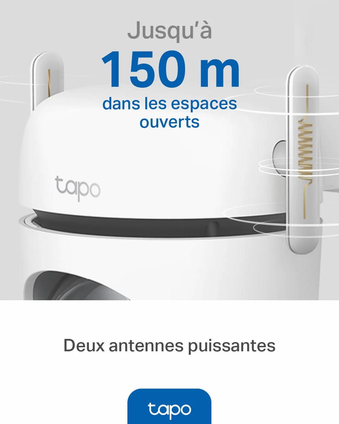 Tapo C520WS 2K (4MP) Caméra de Surveillance WiFi Extérieur 360°, Vision Nocturne Couleur, Détection de Mouvement, IP66