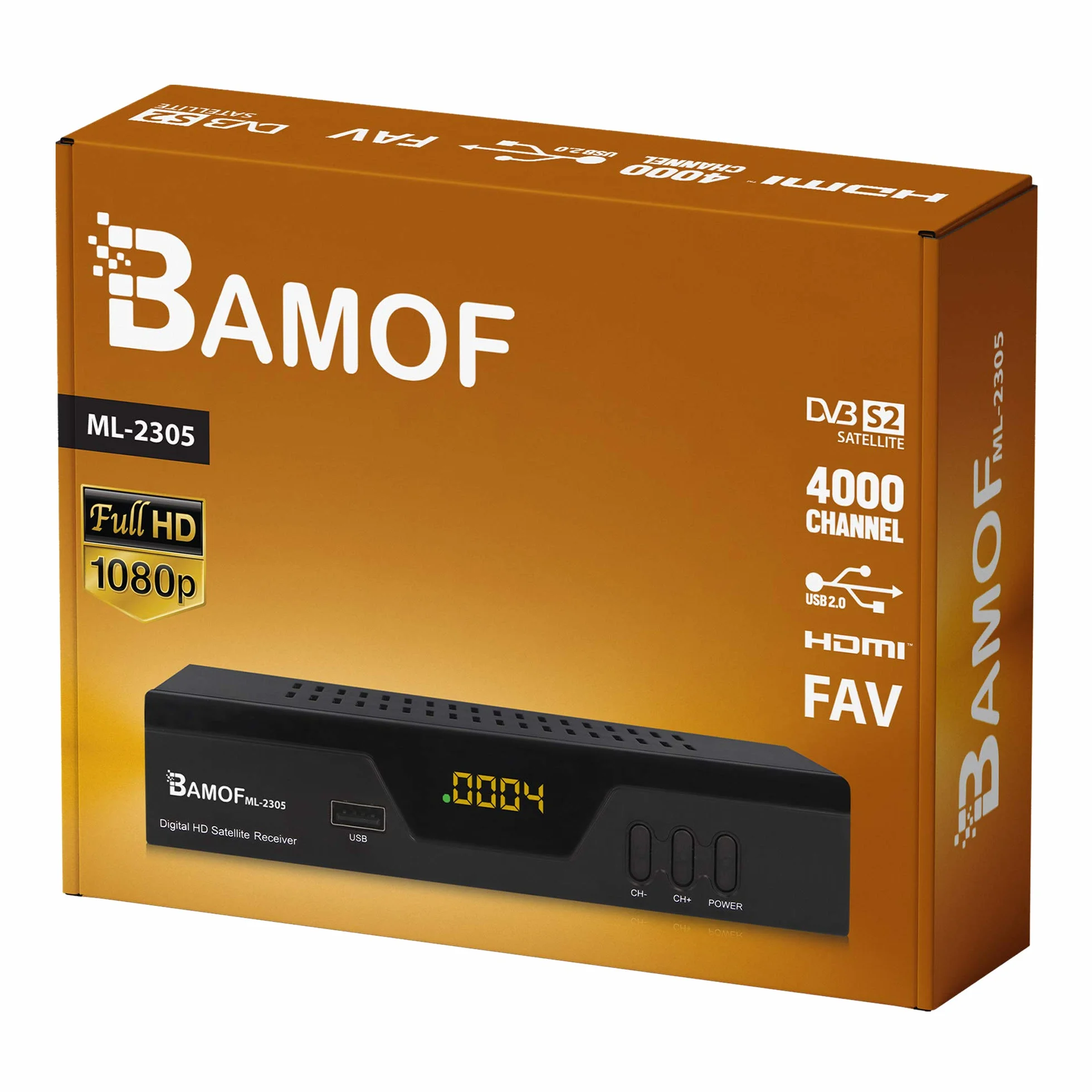 Bamof 2305 Récepteur Satellite Numérique HDTV DVB-S/S2 HDMI Full HD 1080p