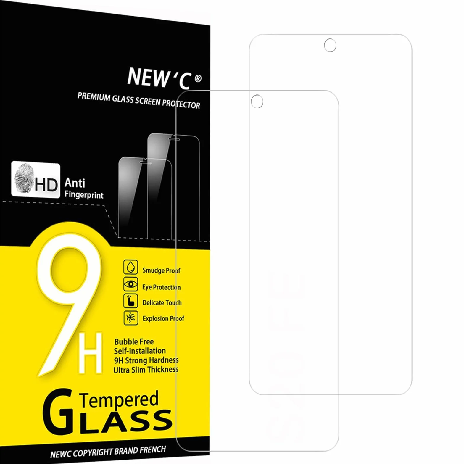 NEW'C Lot de 2, Verre Trempé pour Samsung Galaxy S20 FE / S20 FE 5G, Film Protection écran -sans Bulles d'air -Ultra Résistant (0,33mm HD Ultra Transparent) Dureté 9H Glass