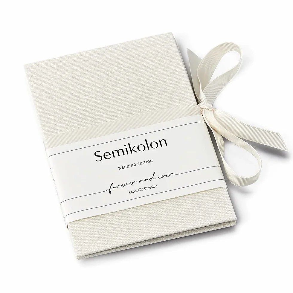 Semikolon 367181 Leporello Classico Wedding Edition 12,2 x 17,7 cm - 14 photos - Livre photo accordéon - chamois crème