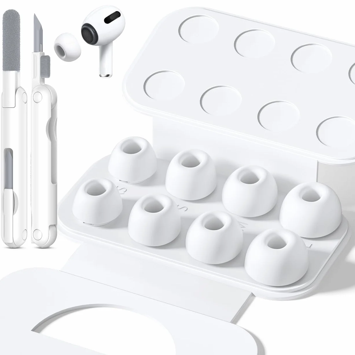 AirPods Pro Écouteurs de Rechange 4 Paires Anti-Bruit Filtre Anti-Poussière