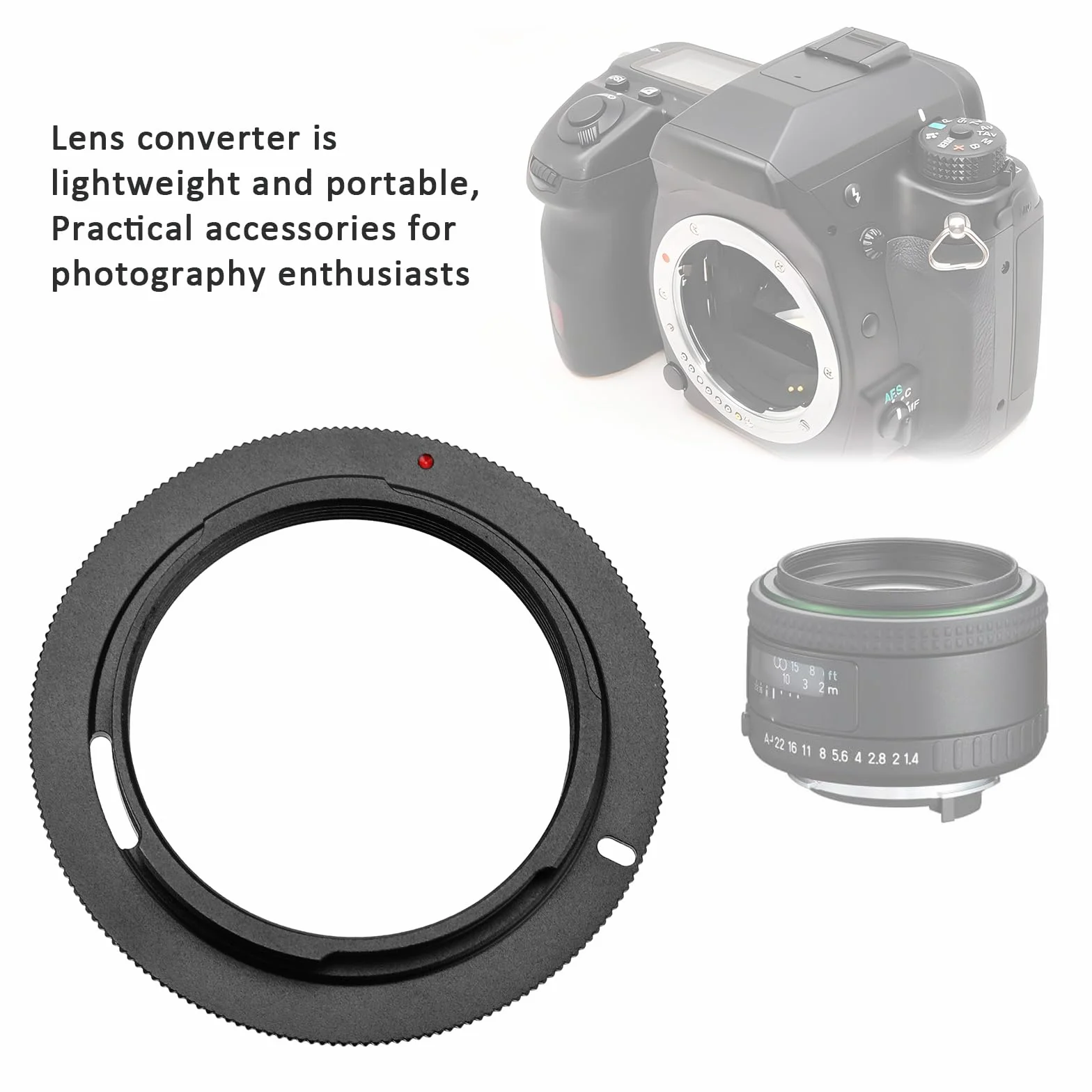 The Lord of the Tools 2pcs Adaptateurs de Monture d'objectif en Alliage d'aluminium pour Objectif M42 Compatible avec PENTAX K-5 K-3 Diamètre Extérieur 60 mm Diamètre Intérieur 41,1mm