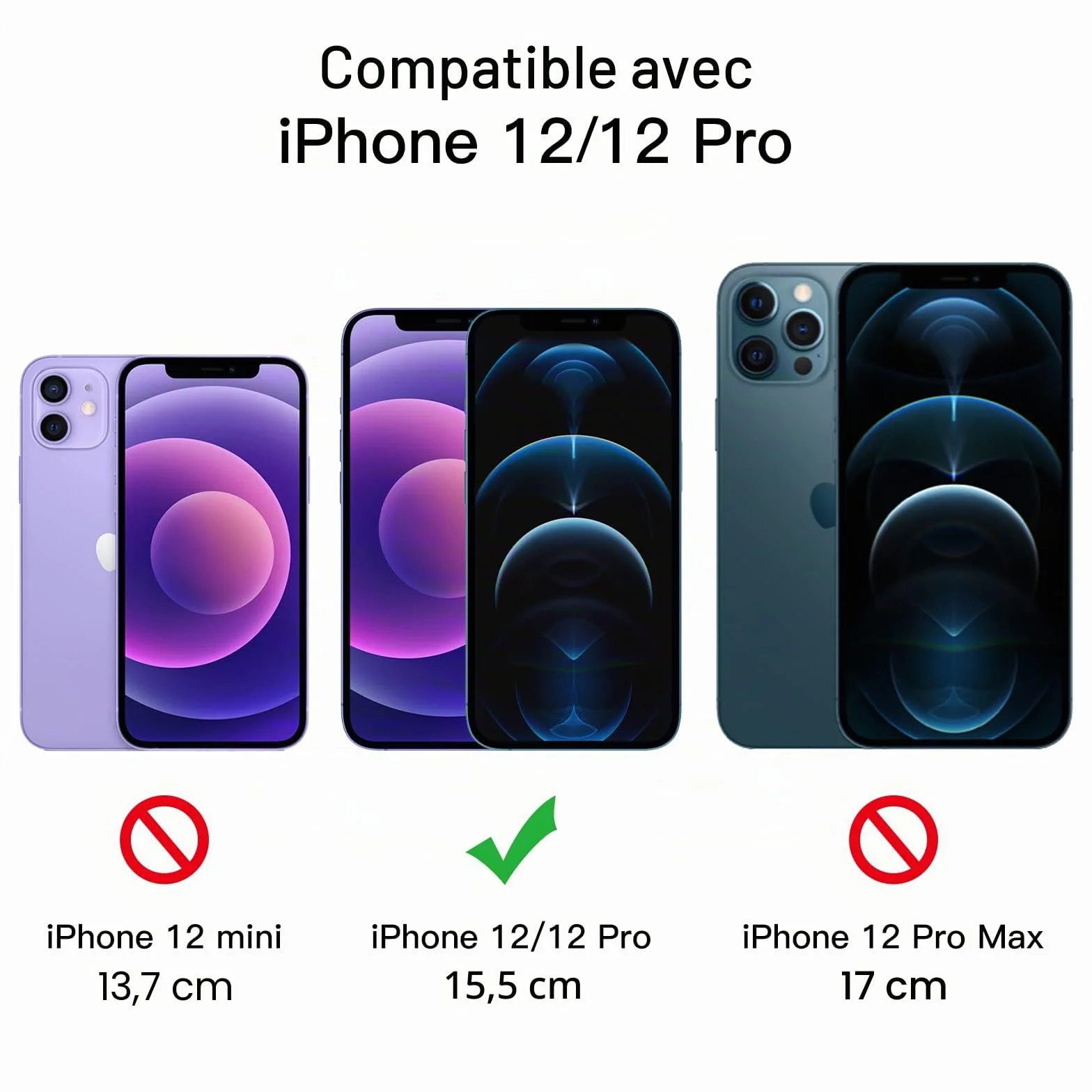 JETech Protection d'Écran Anti-Espion pour iPhone 12 et iPhone 12 Pro 6,1 Pouces, Couverture Complète Film en Verre Trempé, Compatible Coque, Lot de 2