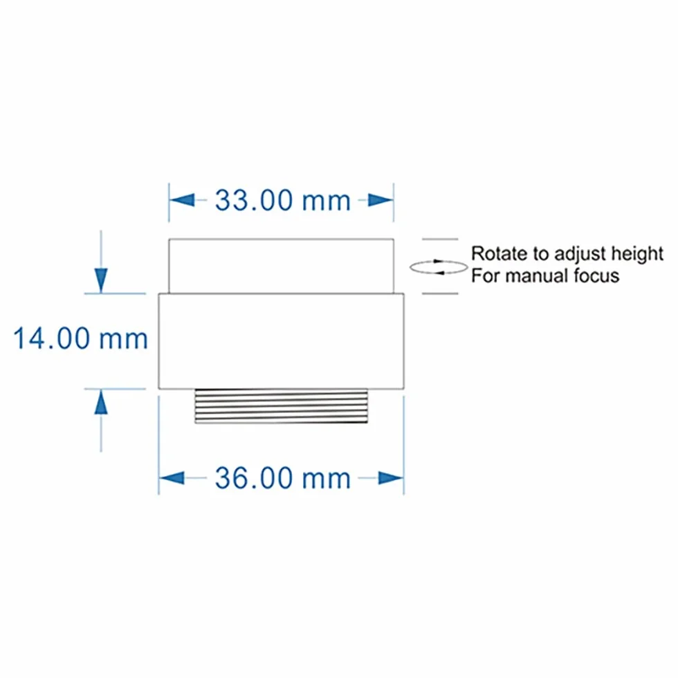 MOKOSE Objectif de caméra de vidéosurveillance 3,2 mm 12 MP Pixels 1/2,3" Objectif de caméra de sécurité CS-Mount Objectif grand angle fixe Faible distorsion