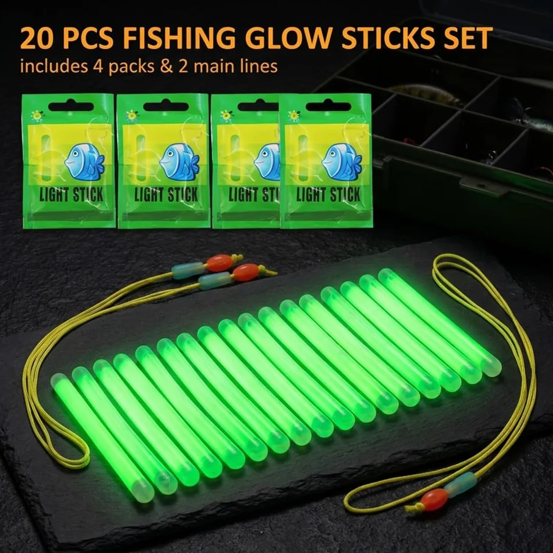 Bâtons lumineux fluorescents pour pêche de nuit - Accessoires cannes flotteurs