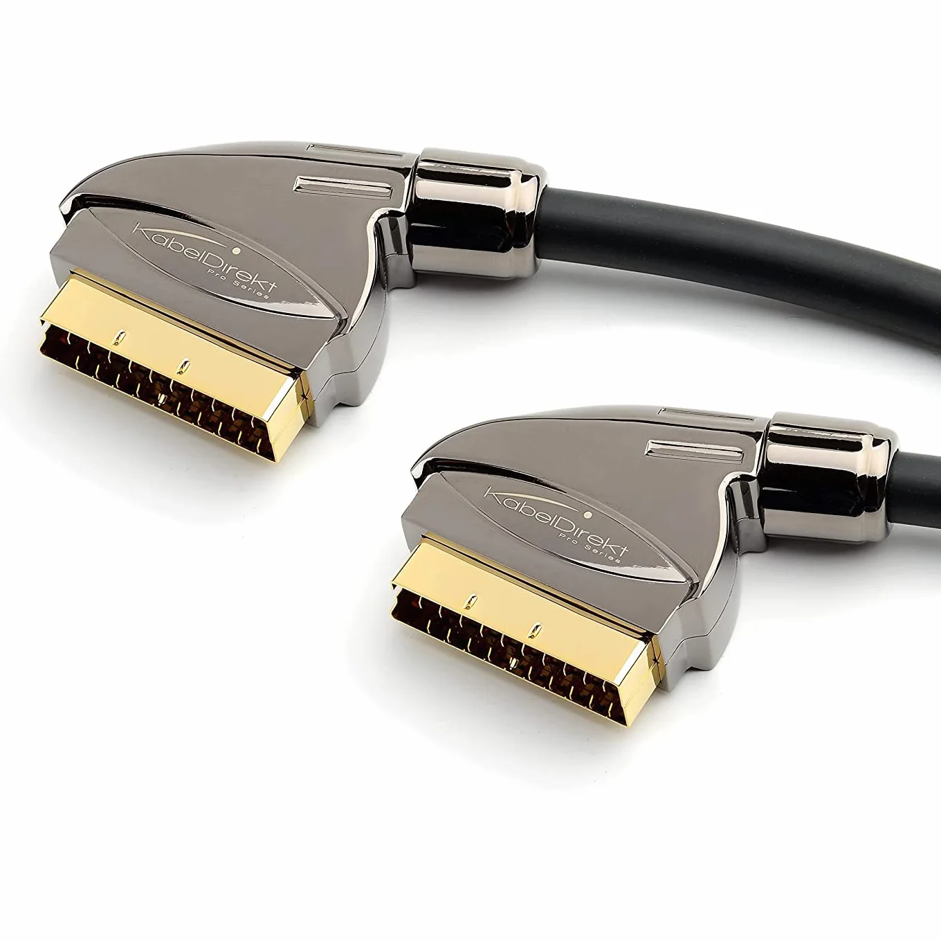KabelDirekt – 3m Câble SCART (21 pôles, multi blindé, fiche de précision, Full HD)