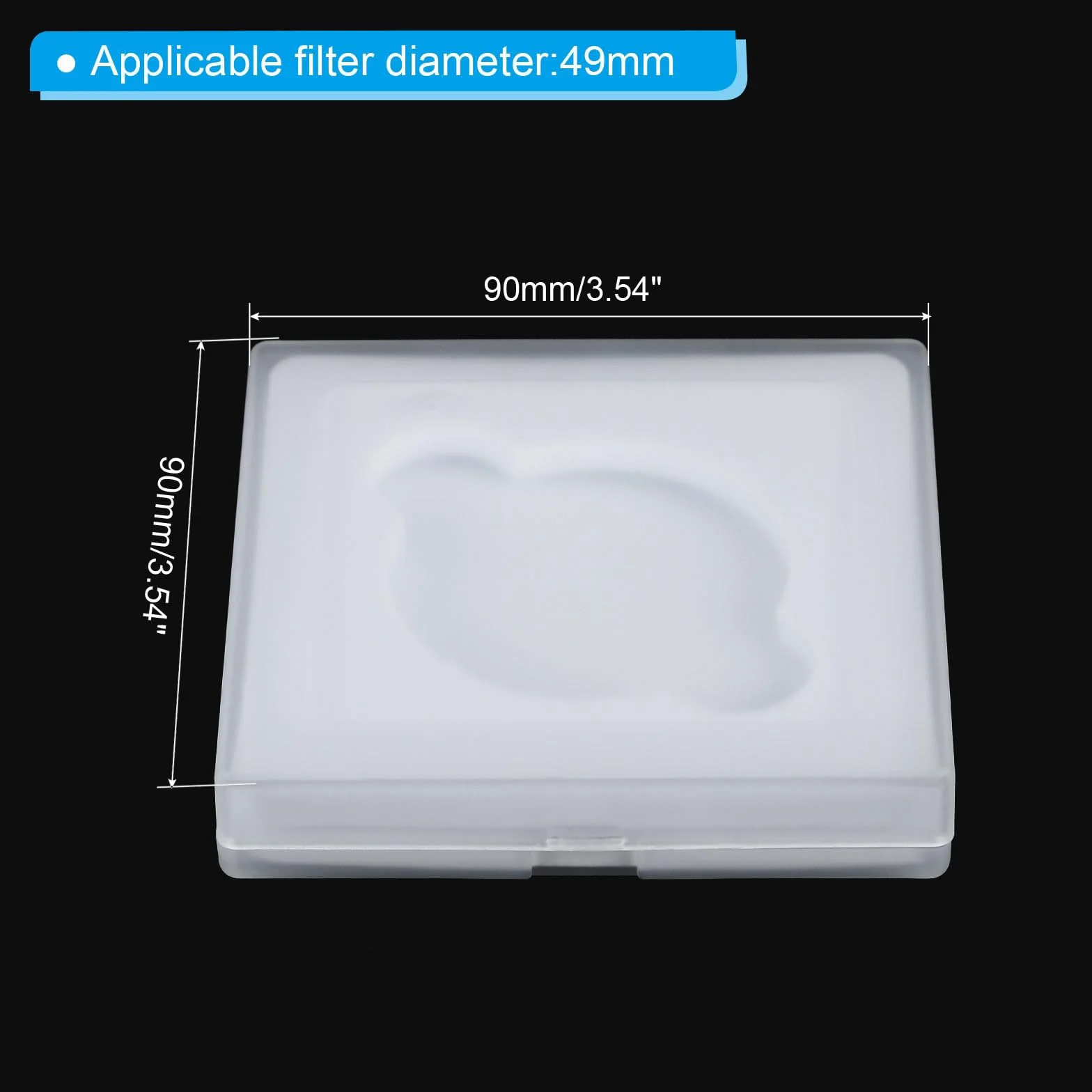 PATIKIL Étui pour Filtre D'Objectif de 49 mm, 2 Pièces, Boîte de Rangement Portable pour Filtres D'Appareil Photo, Résistant à l'eau et à la Poussière en Plastique pour la Photographie