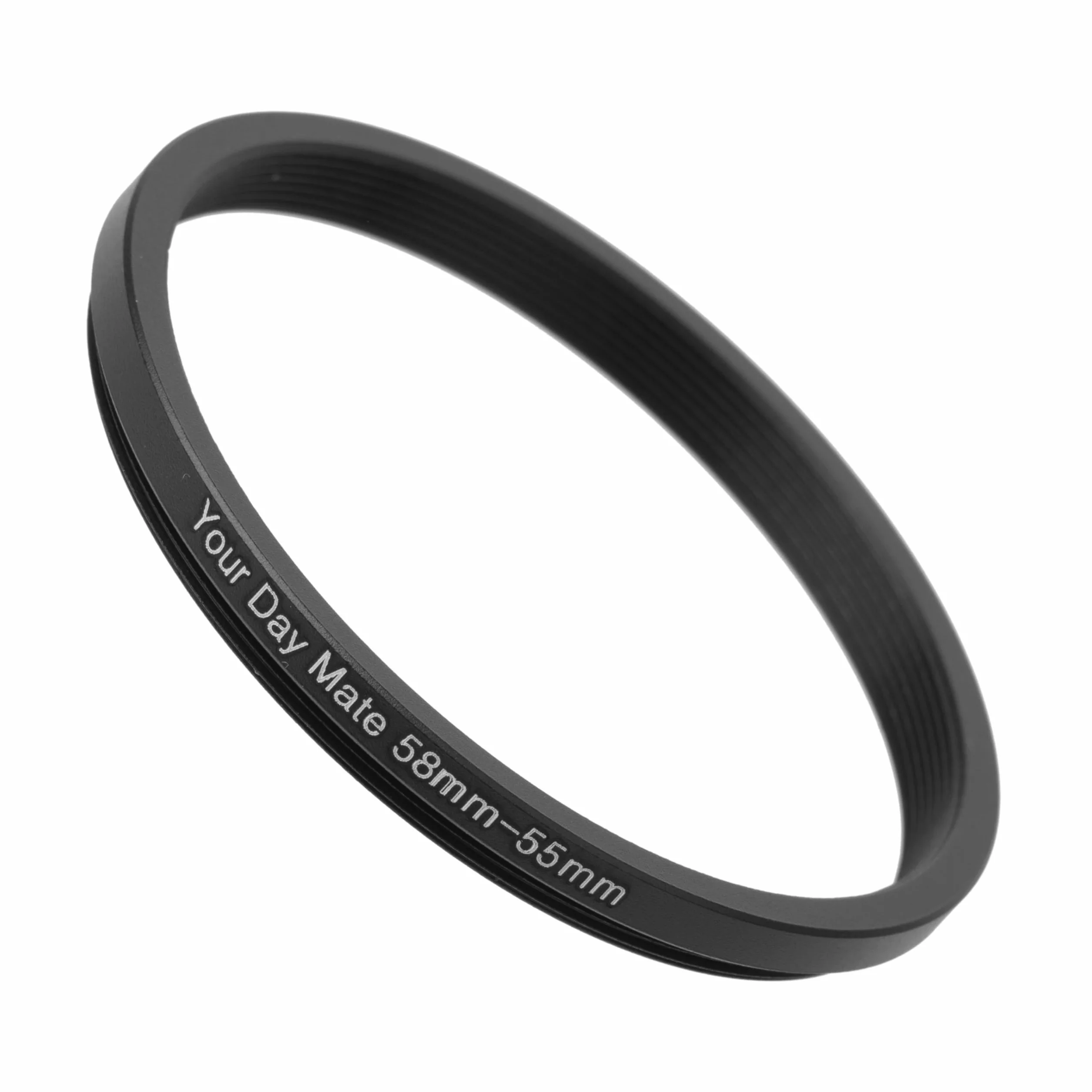 Step Down Ring, Ø 58 à 55 mm de diamètre, Compatible avec Les objectifs de Fabricants tels Que Canon, Sony, Nikon, Fujifilm, Adaptateur de Filtre pour Objectif d'appareil Photo, Step-Down Ring alu