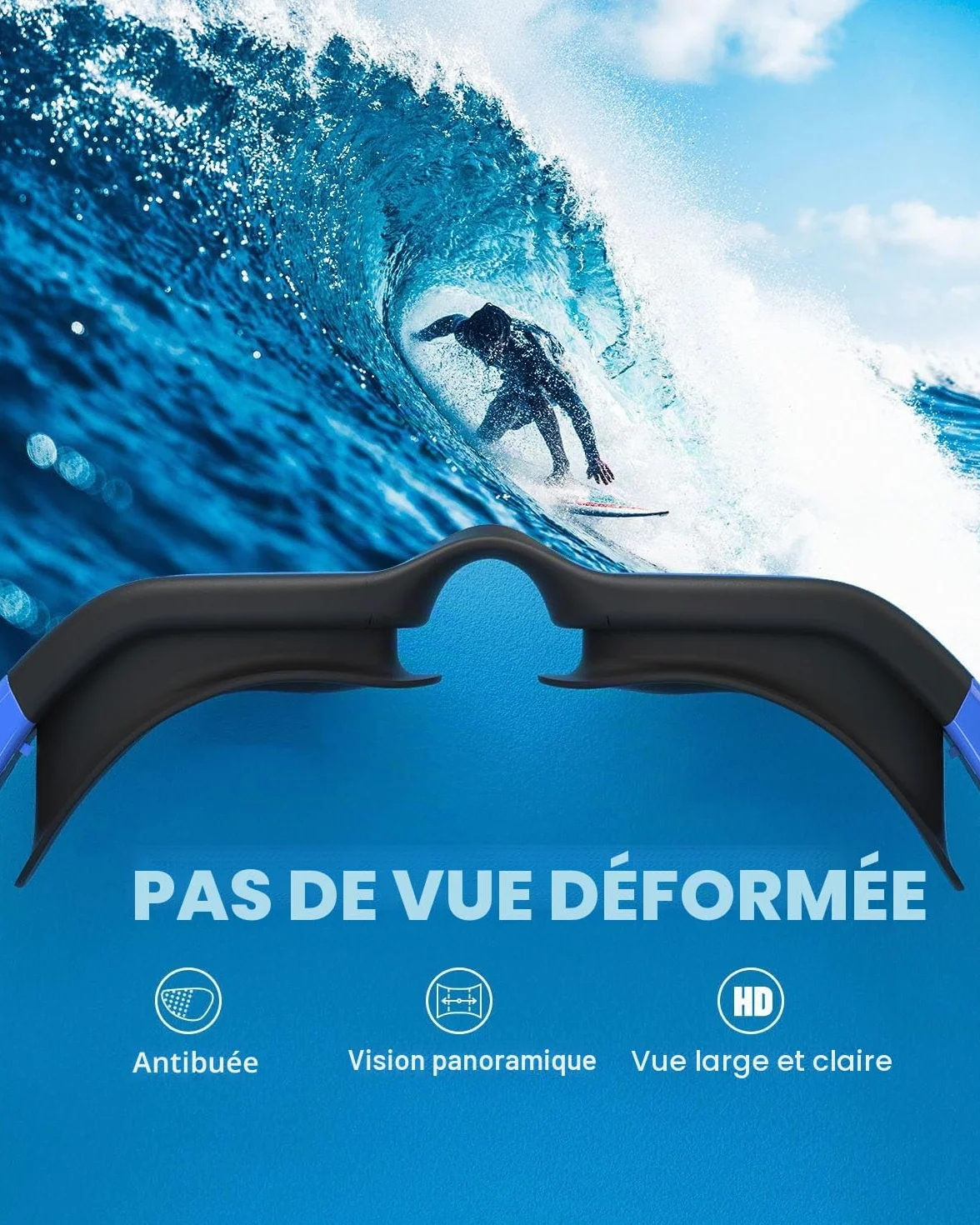 ZIONOR G1 Lunettes de Natation Polarisées Mirror Anti Buée Anti UV Unisex Adulte