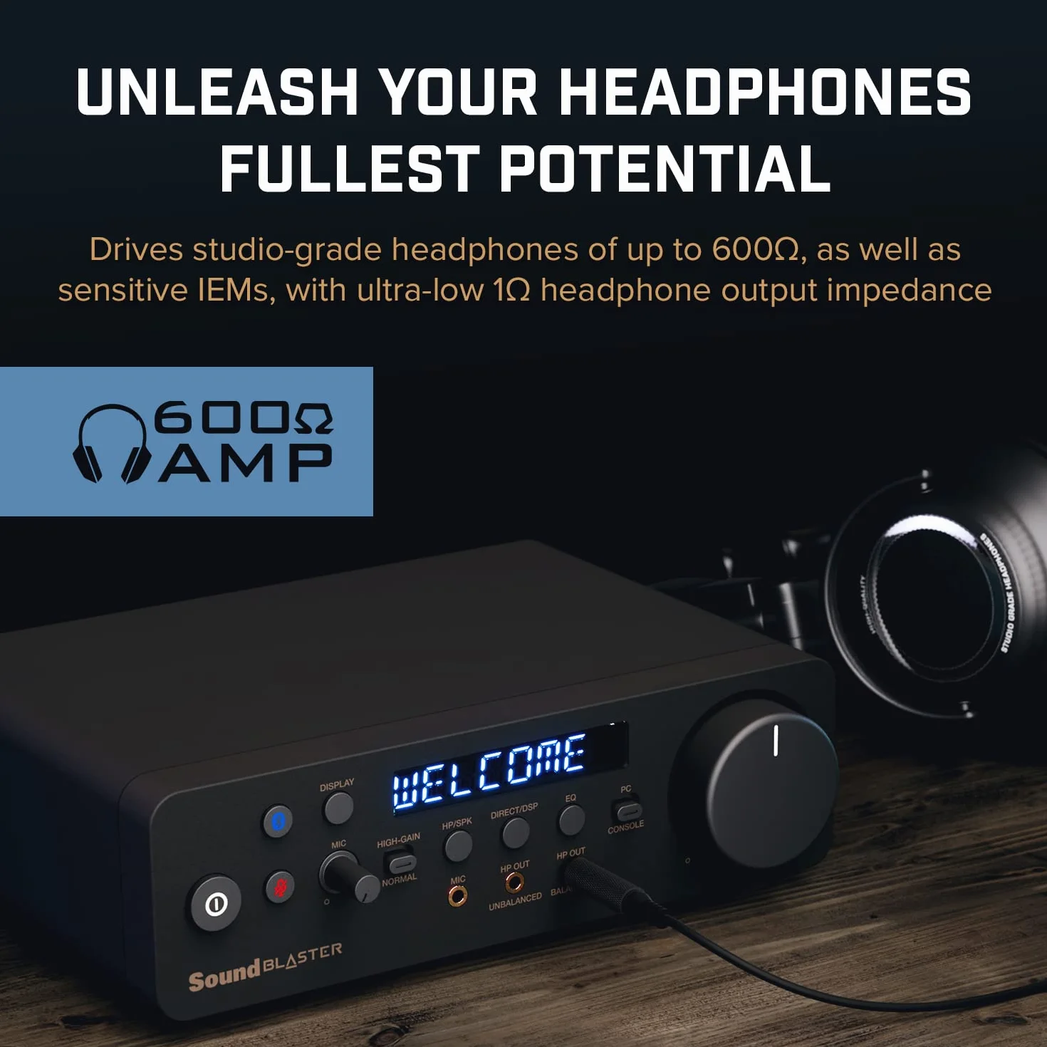 CREATIVE Sound Blaster X5 Hi-res 32-bit/384 kHz Convertisseur numérique-analogique USB Externe avec bi-ampli Casque Xamp entièrement équilibré et récepteur Bluetooth