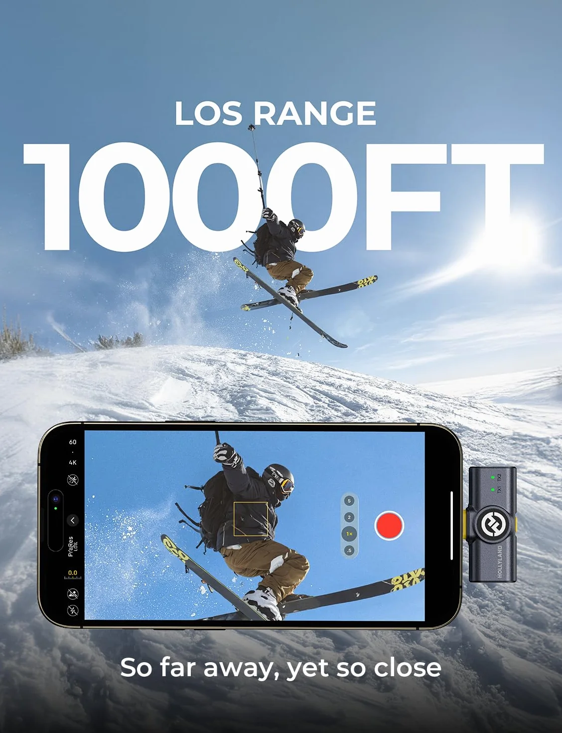 Hollyland Lark M2 Micro Cravate sans Fil (2TX+3RX) pour Camera, iPhone, Android, PC, 300 m Portée, Qualité Audio Hi-Fi, Réduction du Bruit, 40H Utilisation, Micro Lavalier pour Livestreaming Vlog-Noir