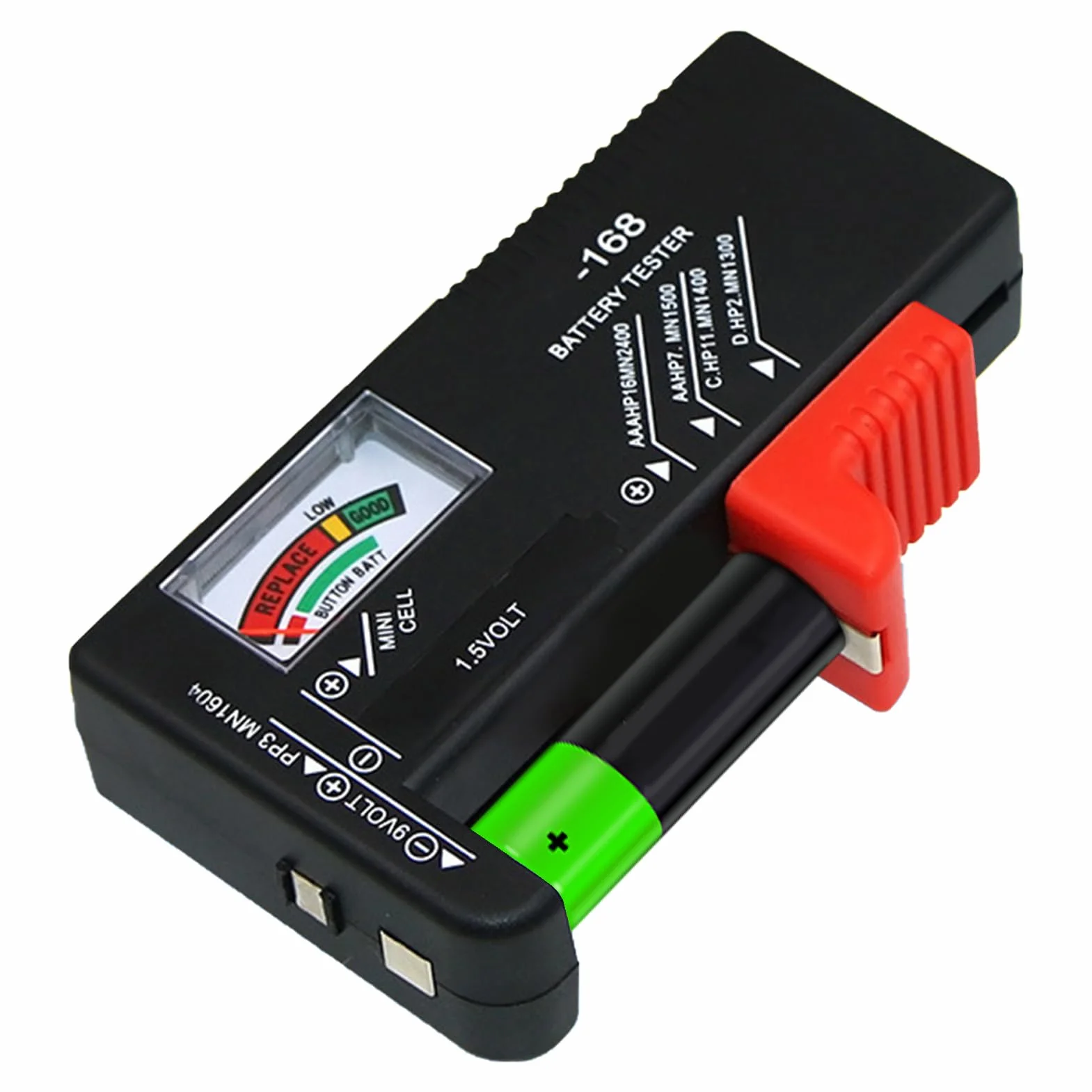 Testeur de batterie pour piles AA AAA D C 9V 1.5V bouton