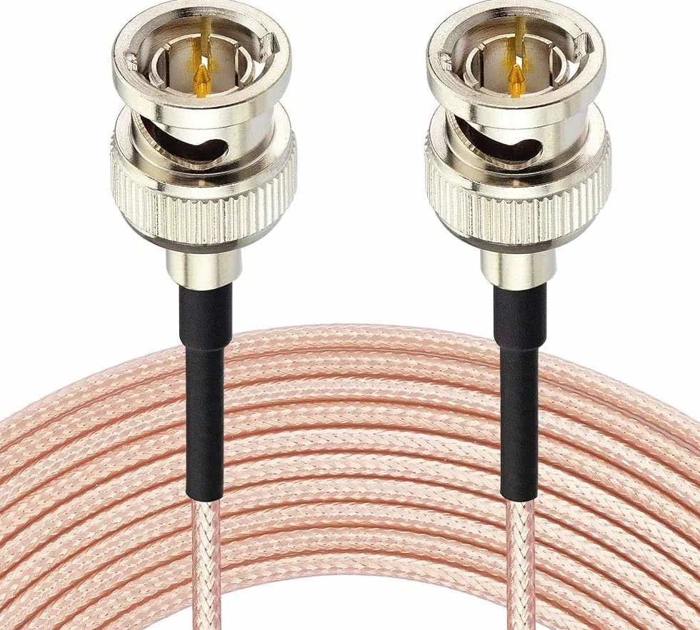 Superbat Câble SDI Court 3G HD 30cm Cordon SDI Fin Câble RG179 BNC Mâle vers Mâle 75 ohms Pour Analyseur Oscilloscope Caméras HD-SDI Audio Vidéo (2 Pièces)