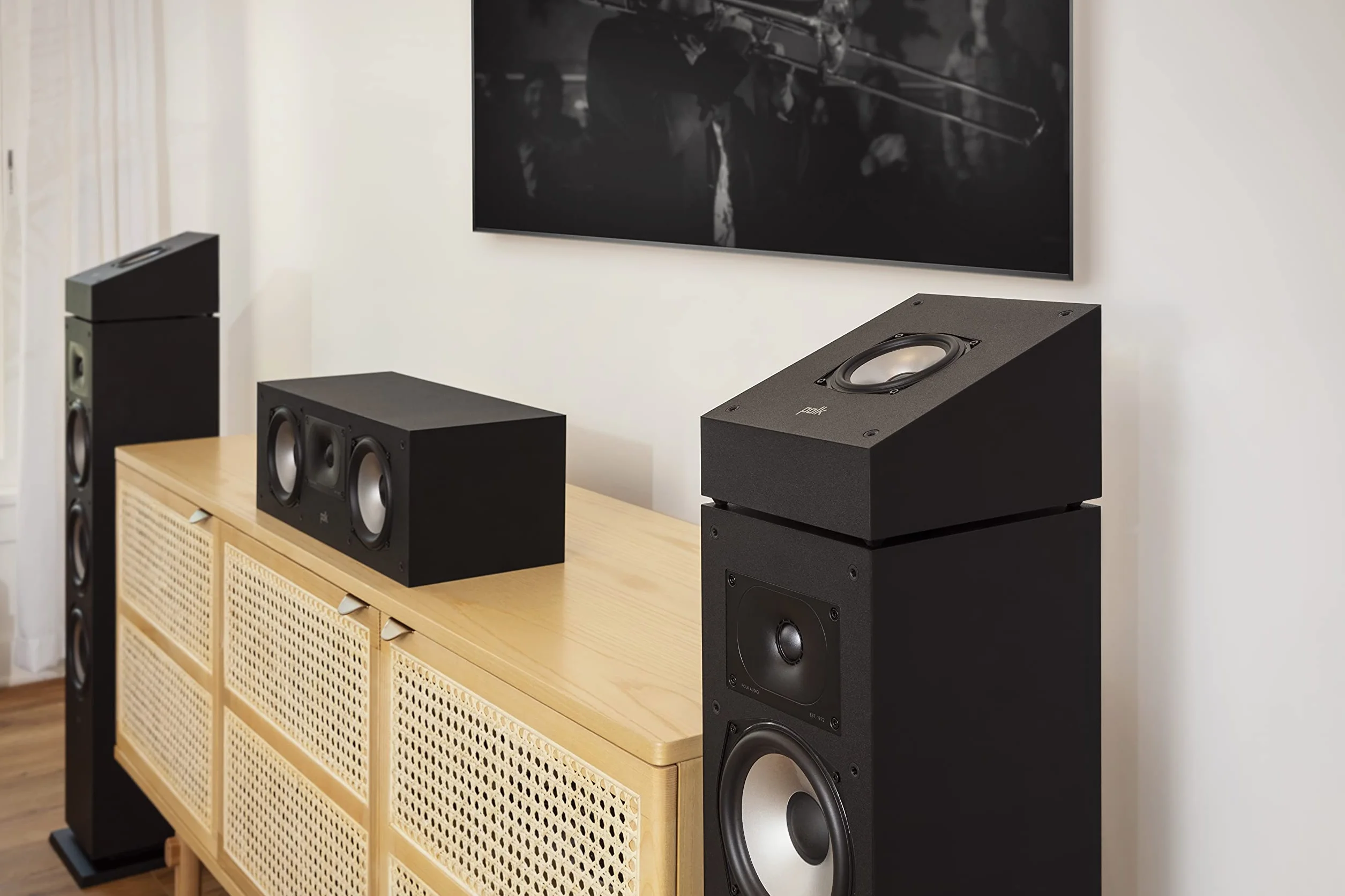 Polk Module de Hauteur Audio MXT90, Haut-parleurs d'extension pour MXT20, MXT60 et MXT70, certifié Dolby Atmos, Compatible avec DTS:X et DTS Virtual:X (Paire) Blanc