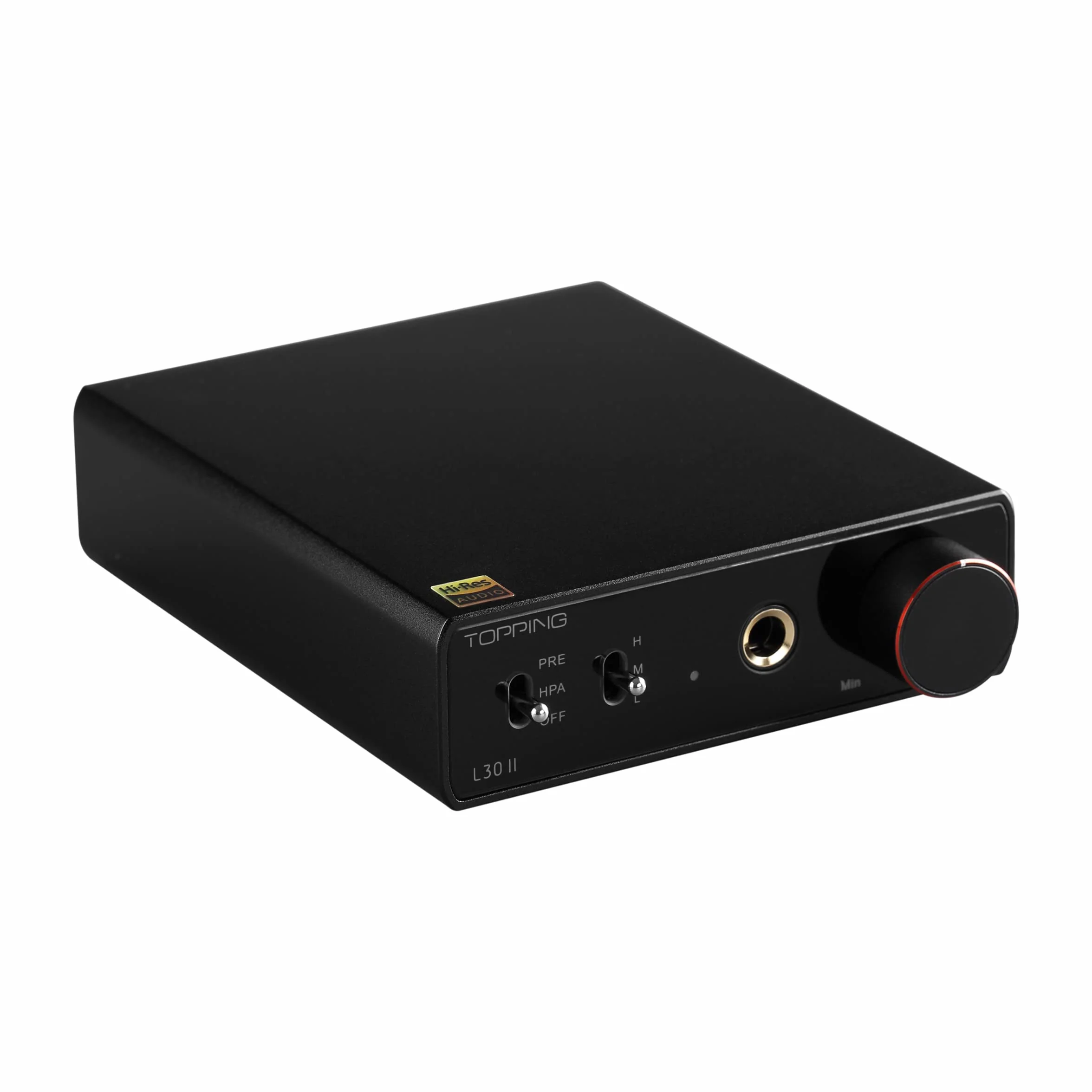 TOPPING L30 II NFCA Amplificateur Casque Linéaire - Jack 6,35 mm Adaptateur 3,5 mm Entrée et Sortie RCA 37Vpp Haute Tension de Sortie Mini Amplificateur HiFi Préamplificateur Audio Hi-Res Noir