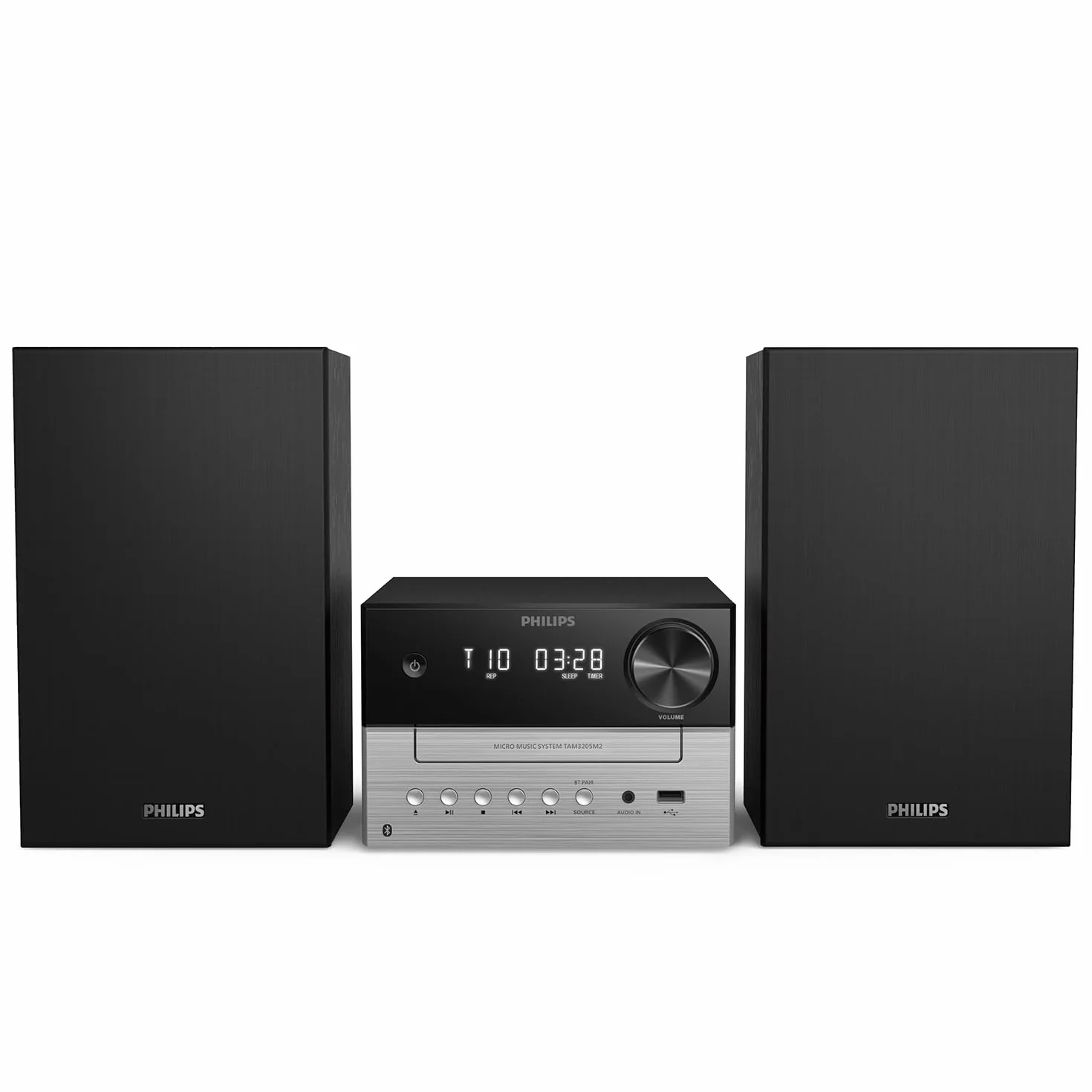 Philips TAM3205M2 HiFi Microchaîne Bluetooth Lecteur CD USB Radio FM Auracast