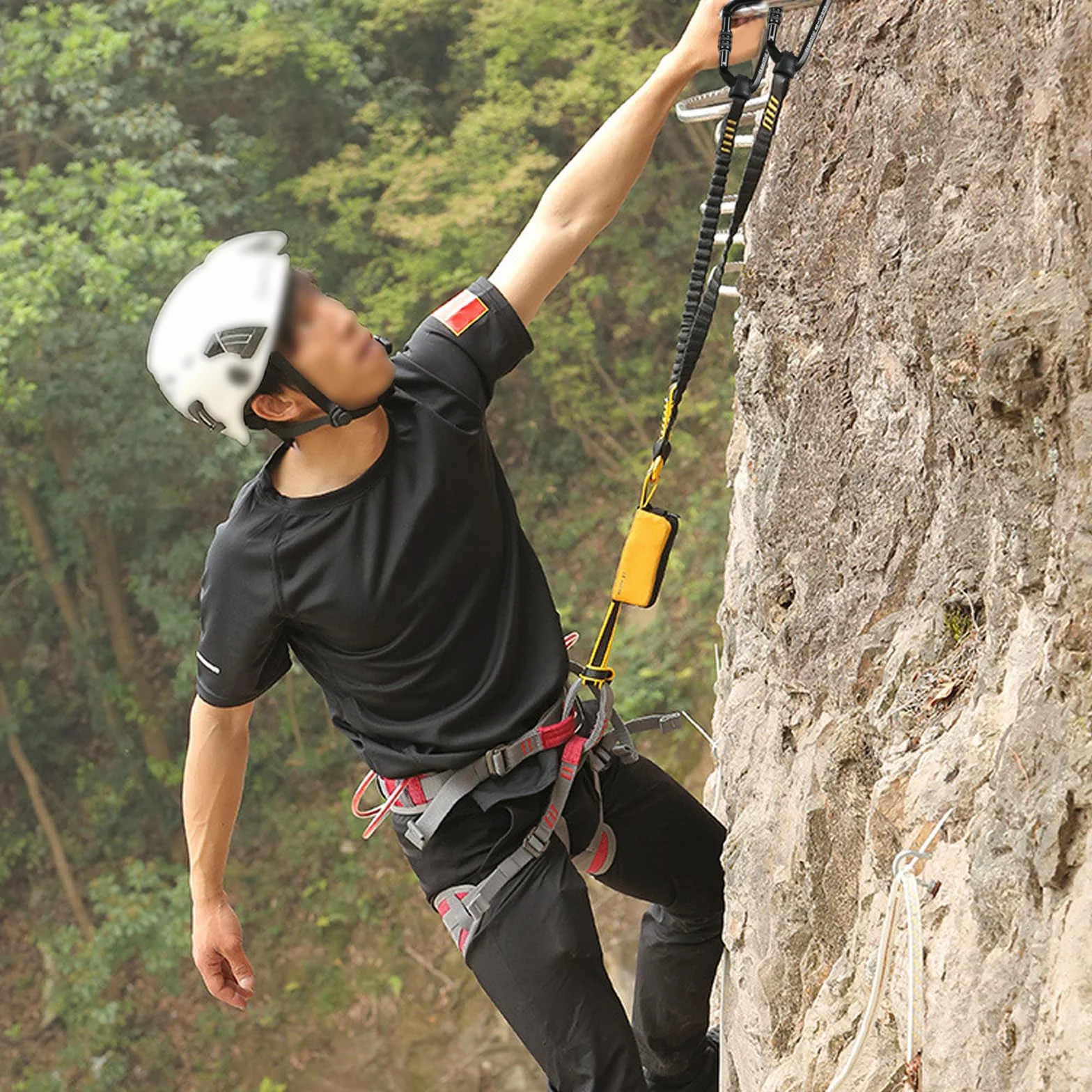 Kit via ferrata sangle d'escalade homme équipement