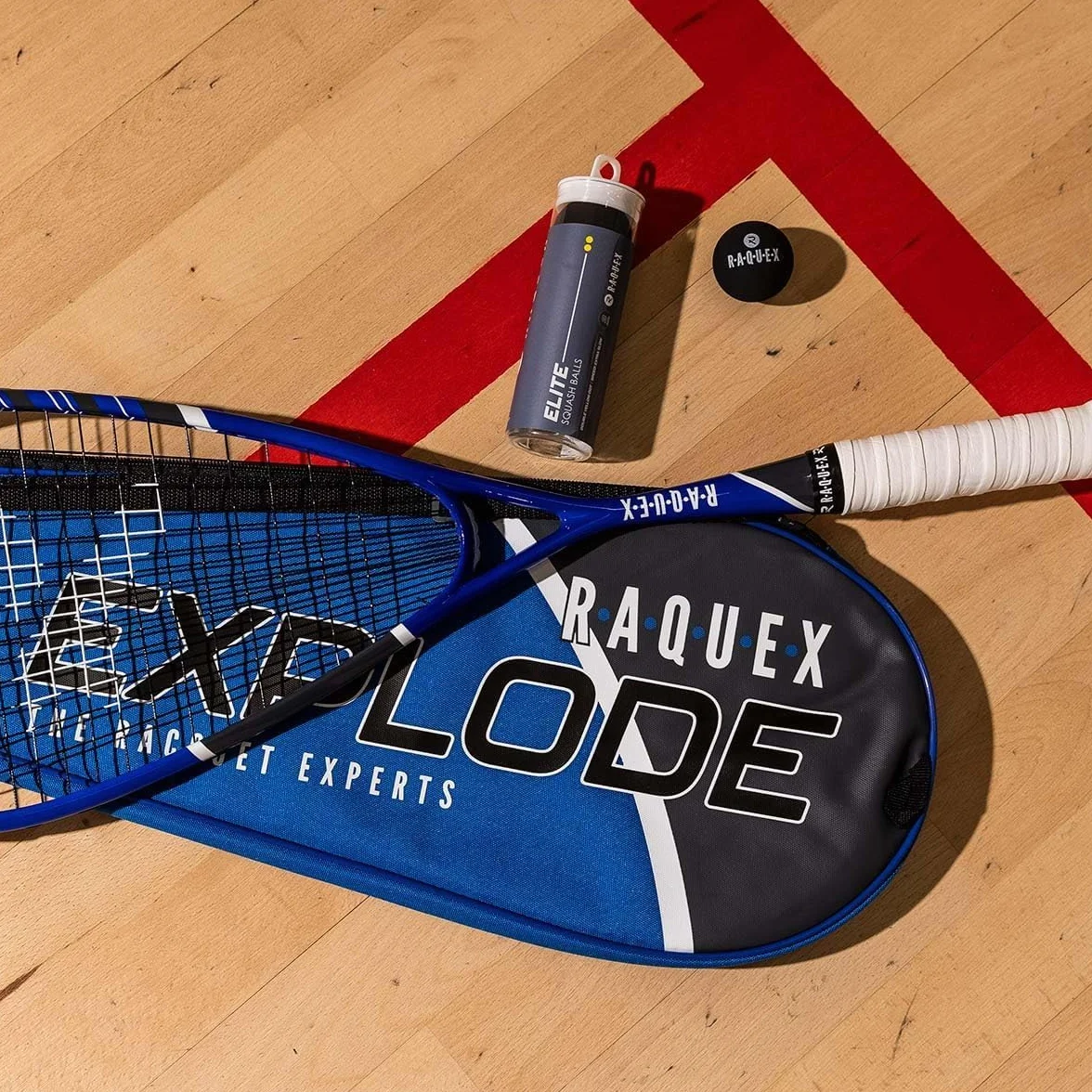 Raquex Balles de Squash Progression 4 Vitesses - Point Rouge, Bleu, Jaune, Double Jaune