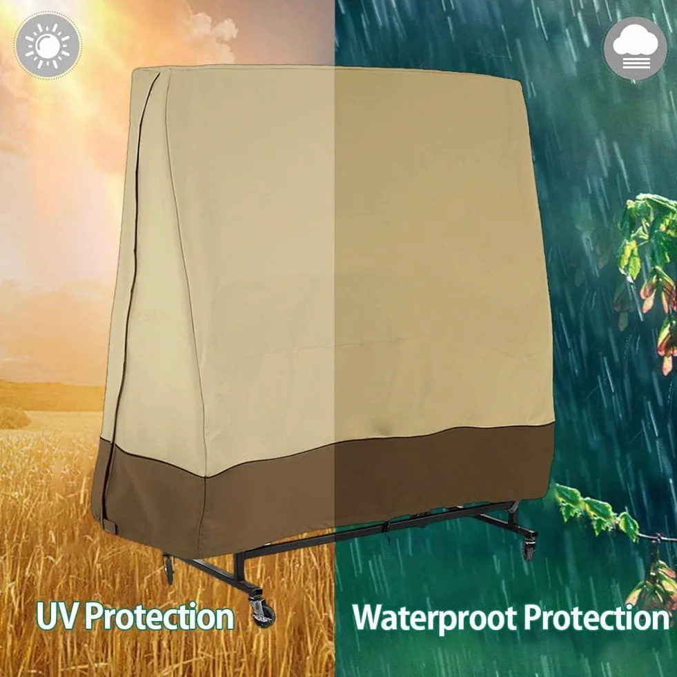Housse Tennis Table Cover 420D Oxford Bâche Ping Pong Étanche Anti-UV Protection Standard Pliante